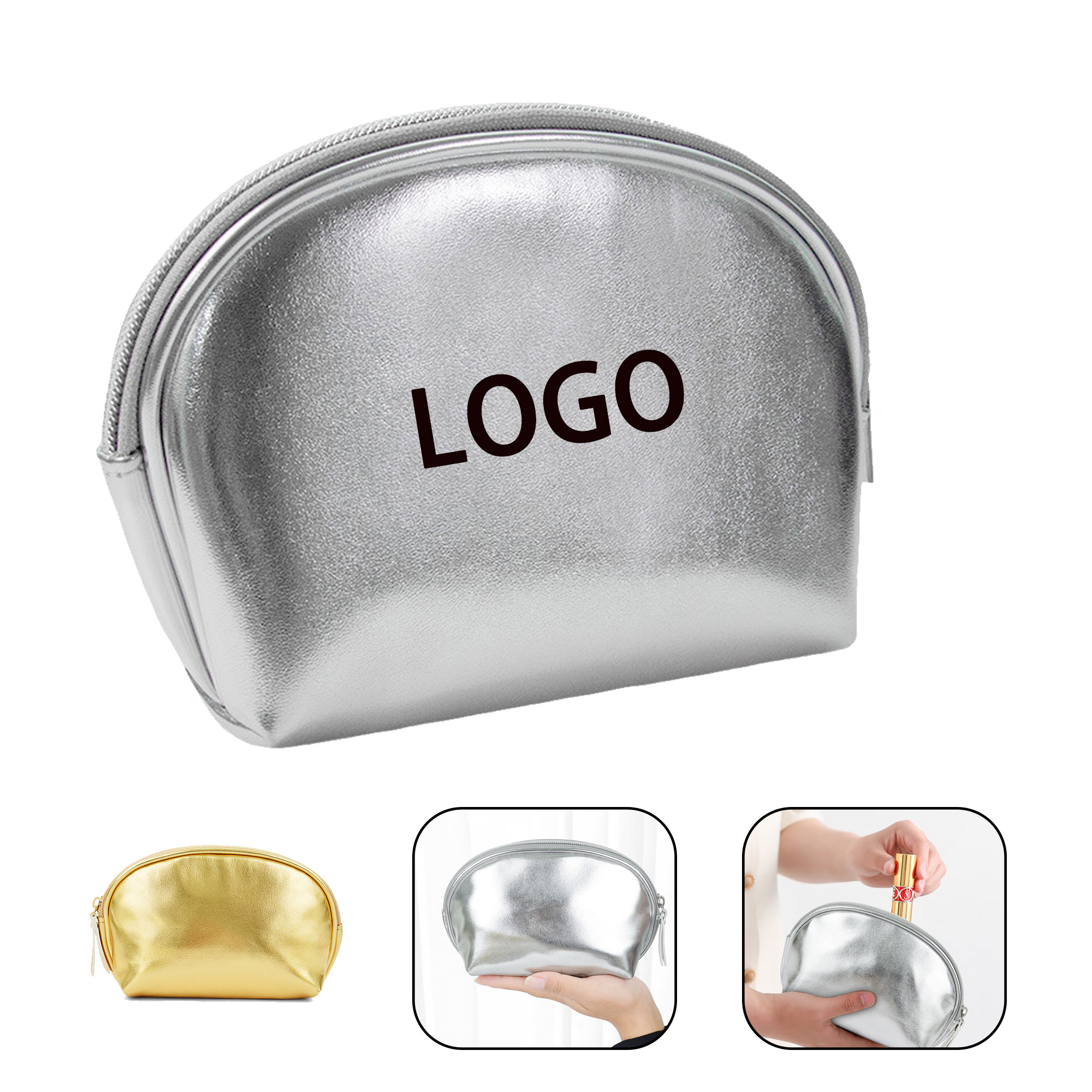 Pu Leather Shell Cosmetic Bag MOQ 50pcs 7