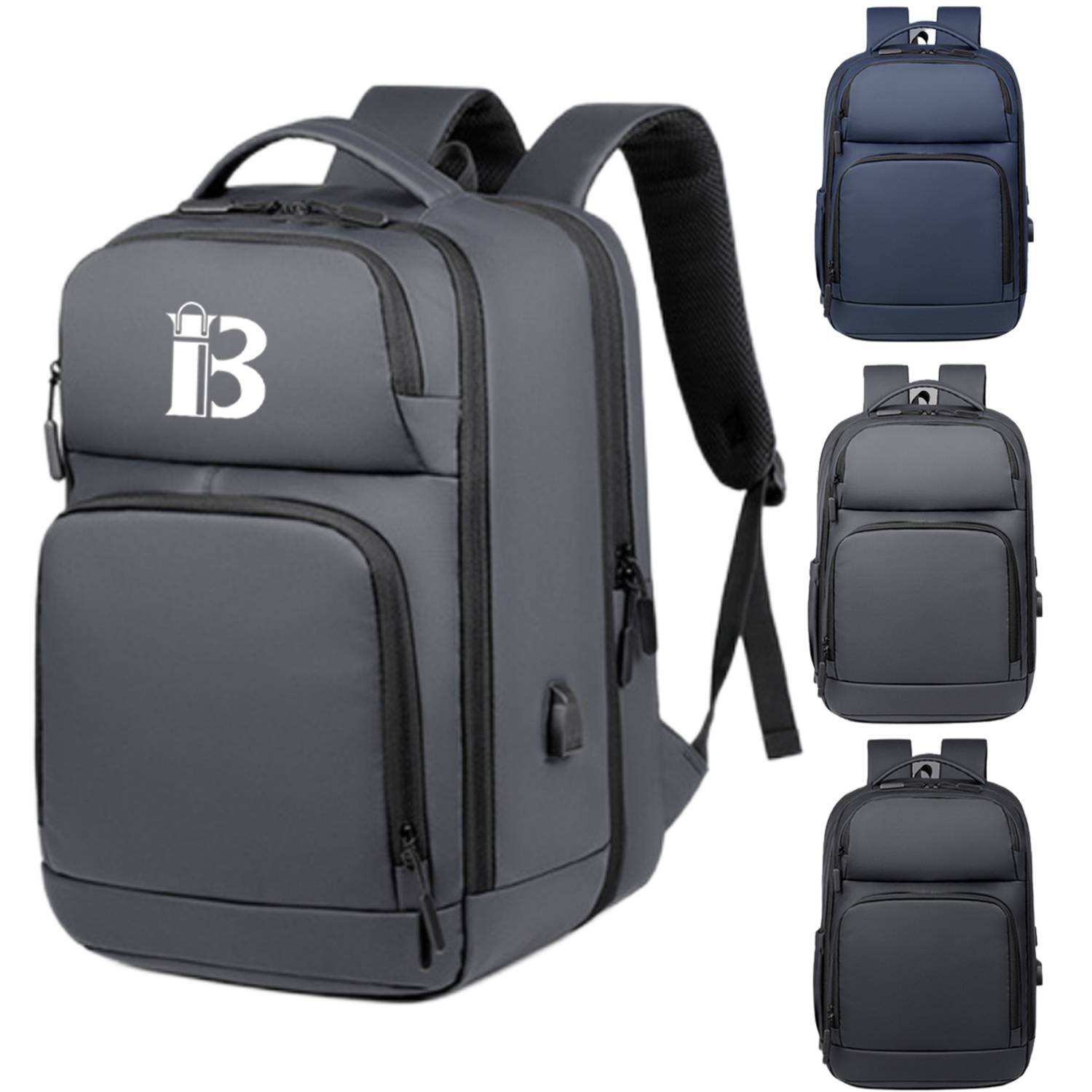 Nylon Large Capacity Travel Backpack With Usb Charging Port 1