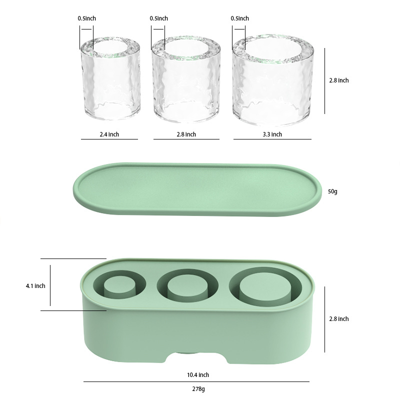 Silicone Ice Mold Tray with Lid 3