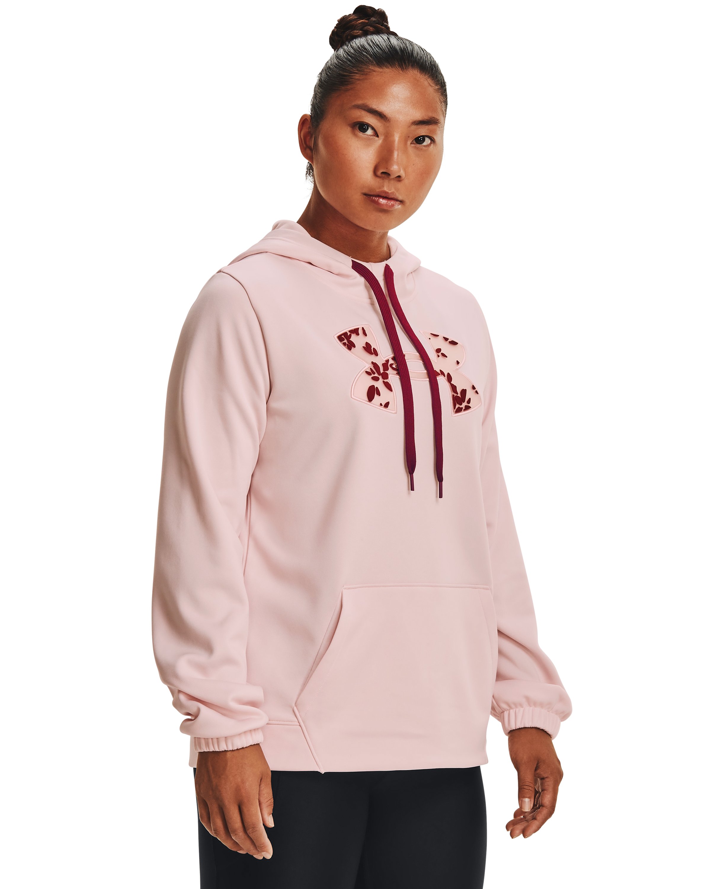 Women's Armour Fleece Floral Silicone Big Logo Hoodie 4