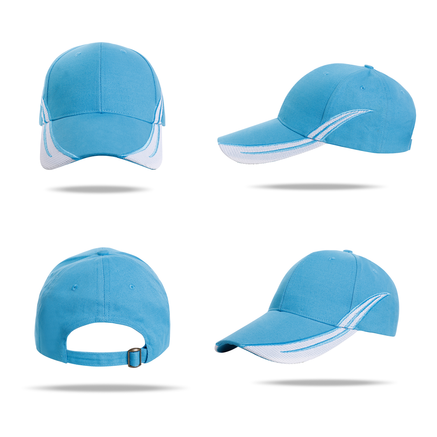 Stock 2-Tone Designed Cotton 6 Panel Cap 4