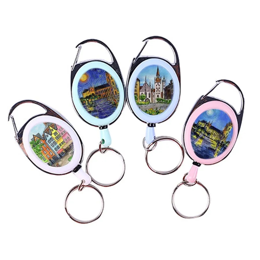 Clip Drawstring Badge Reel Keychain 7