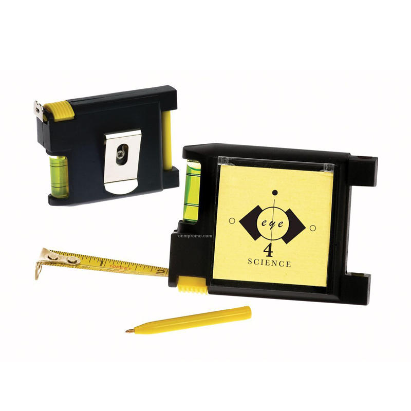 Multi-Function Tape Measure w/ Level/ Notepad & Pen 3