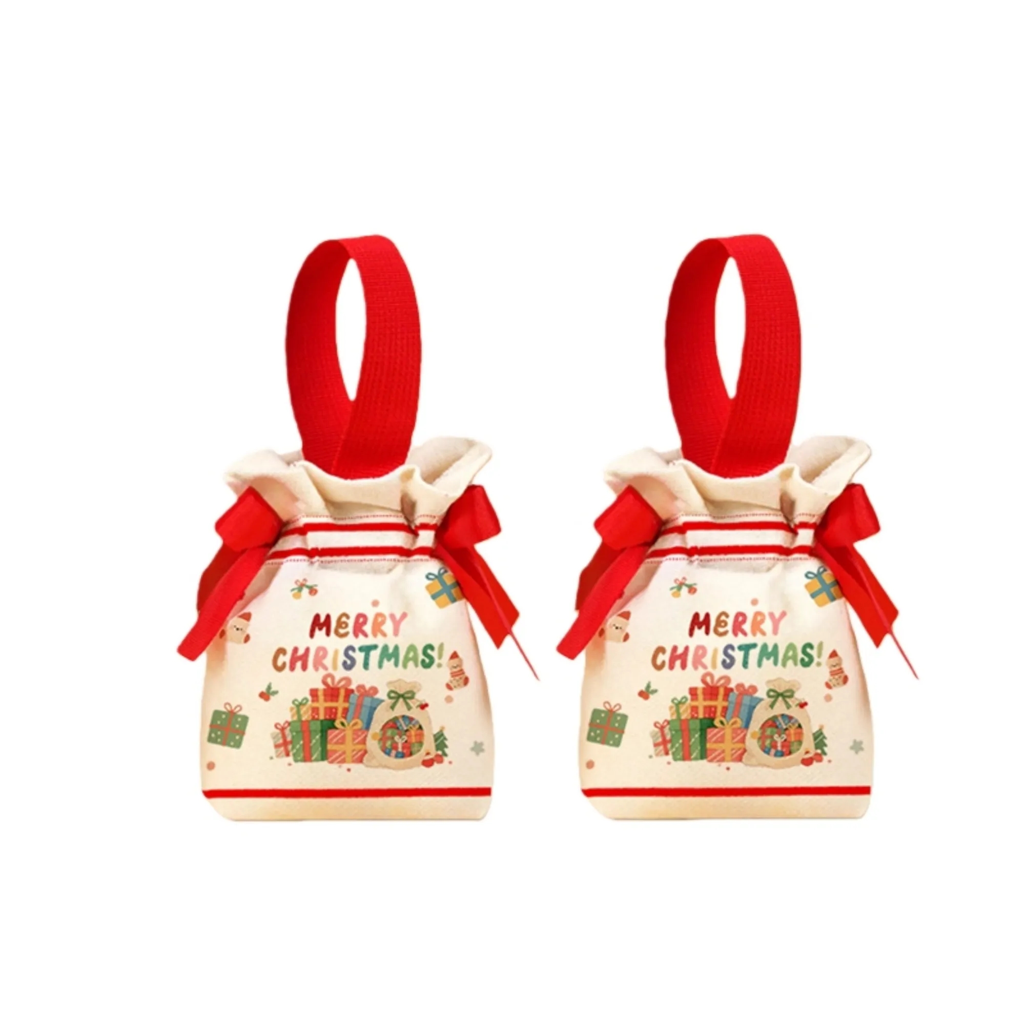 Canvas Christmas Drawstring Bag 7