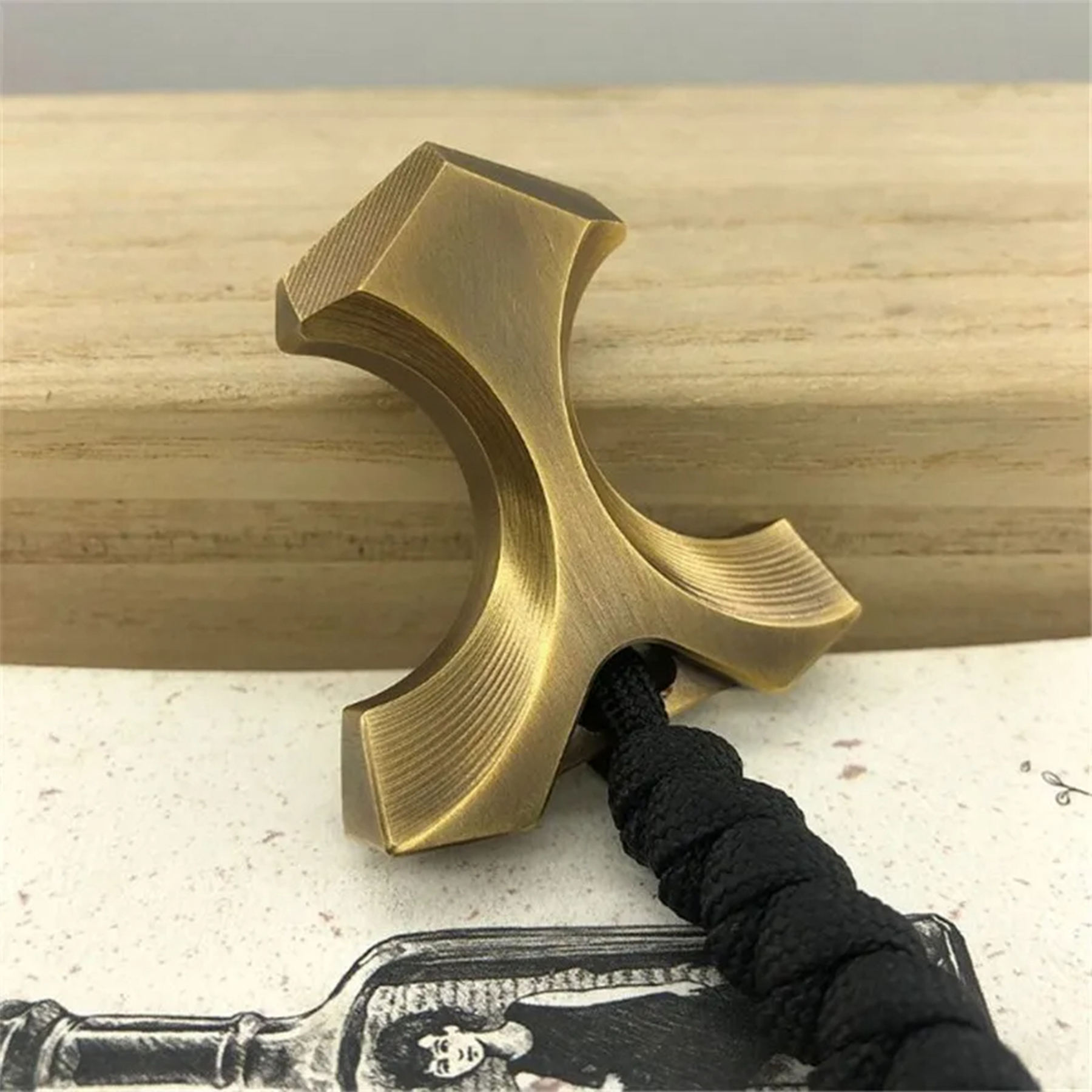 EDC Men's Necklace Keychain Pendant Brass 2
