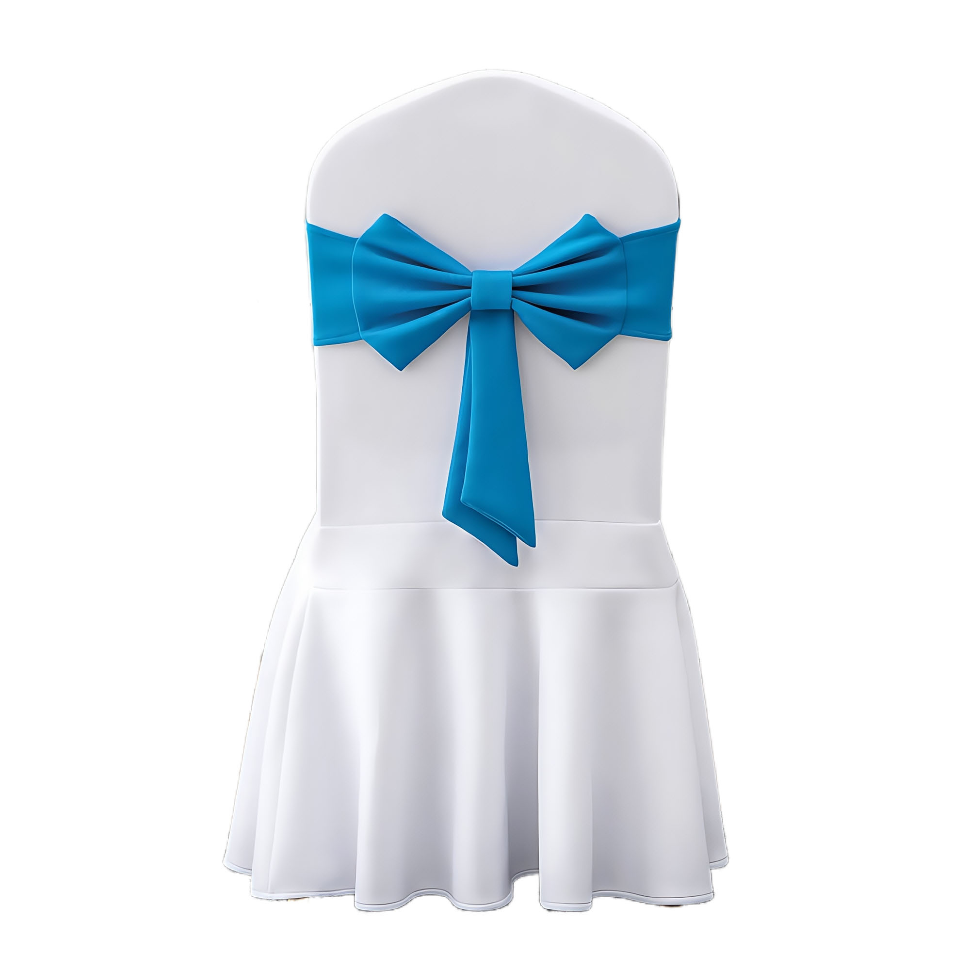 Elastic No-Tie Bow Chair Back Sash for Banquet Wedding Decoration 8
