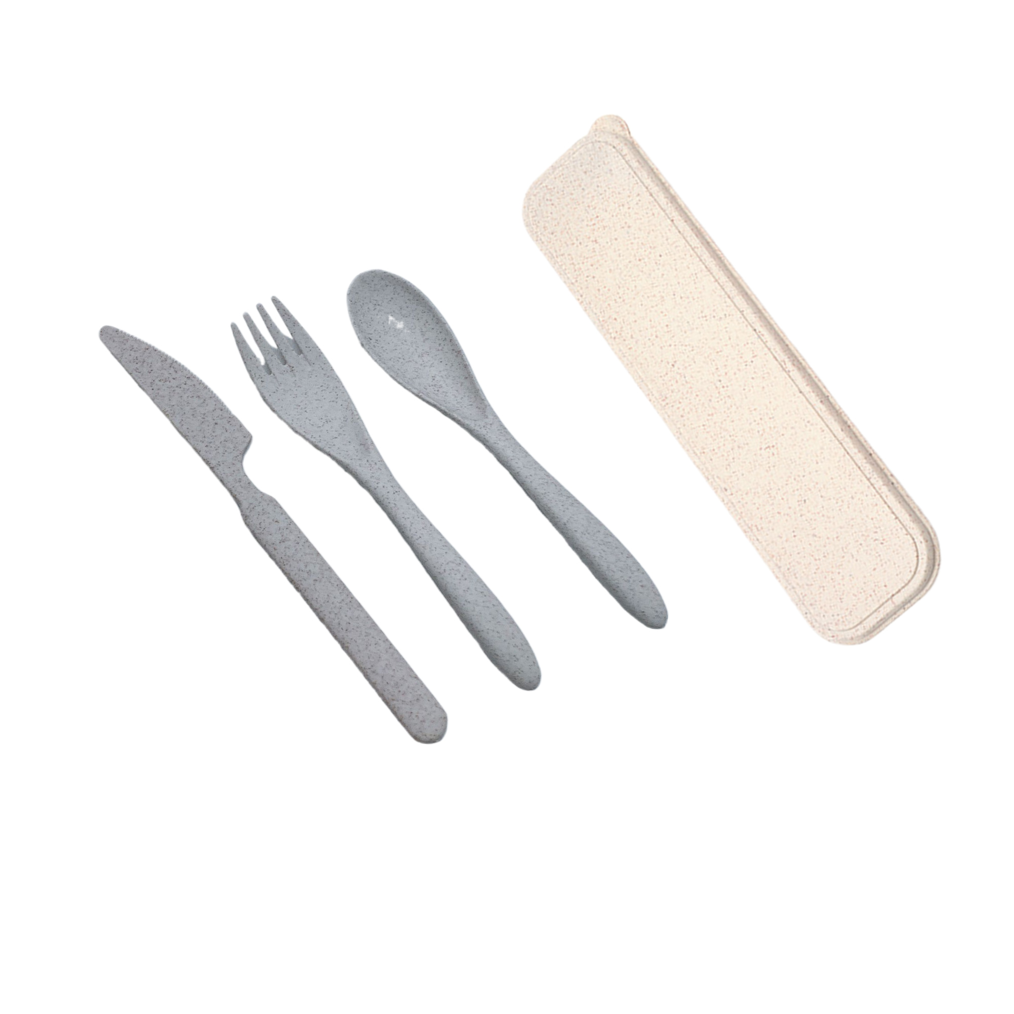 MOQ50 Eco-Friendly Wheat Straw Cutlery Set 4