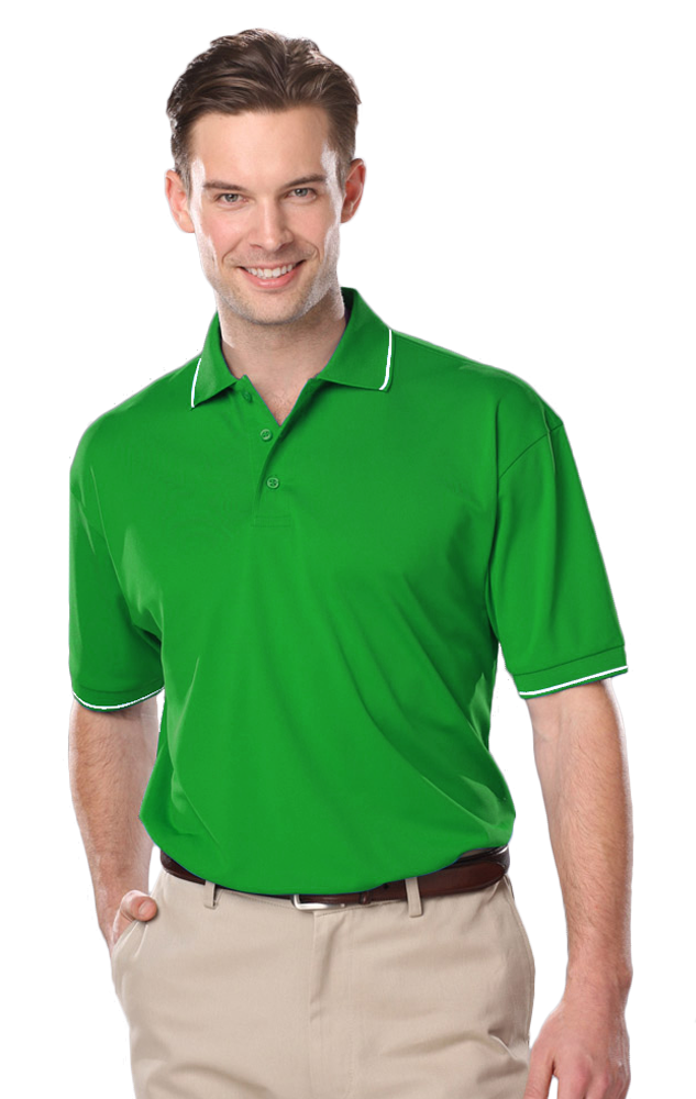 Men's Striped Trim Value Wicking Polo 6