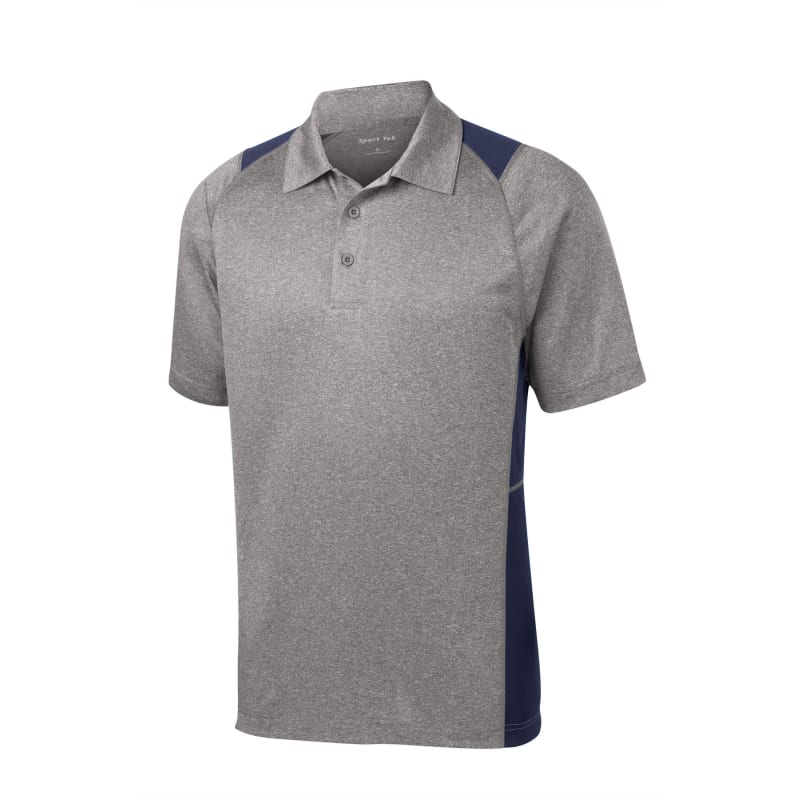 Sport-Tek Heather Colorblock Contender Polo. 32