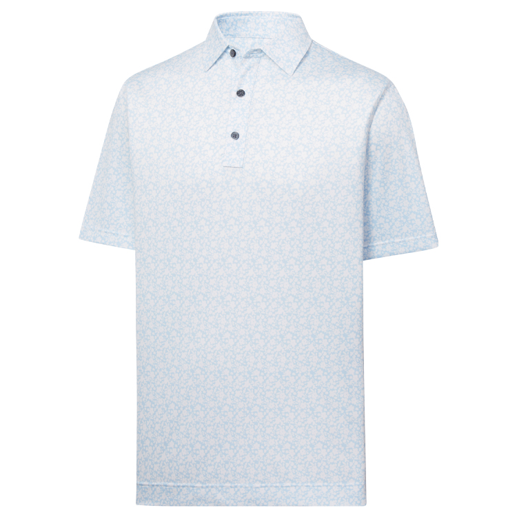 FootJoy Painted Floral Lisle - Self Collar Polo 9