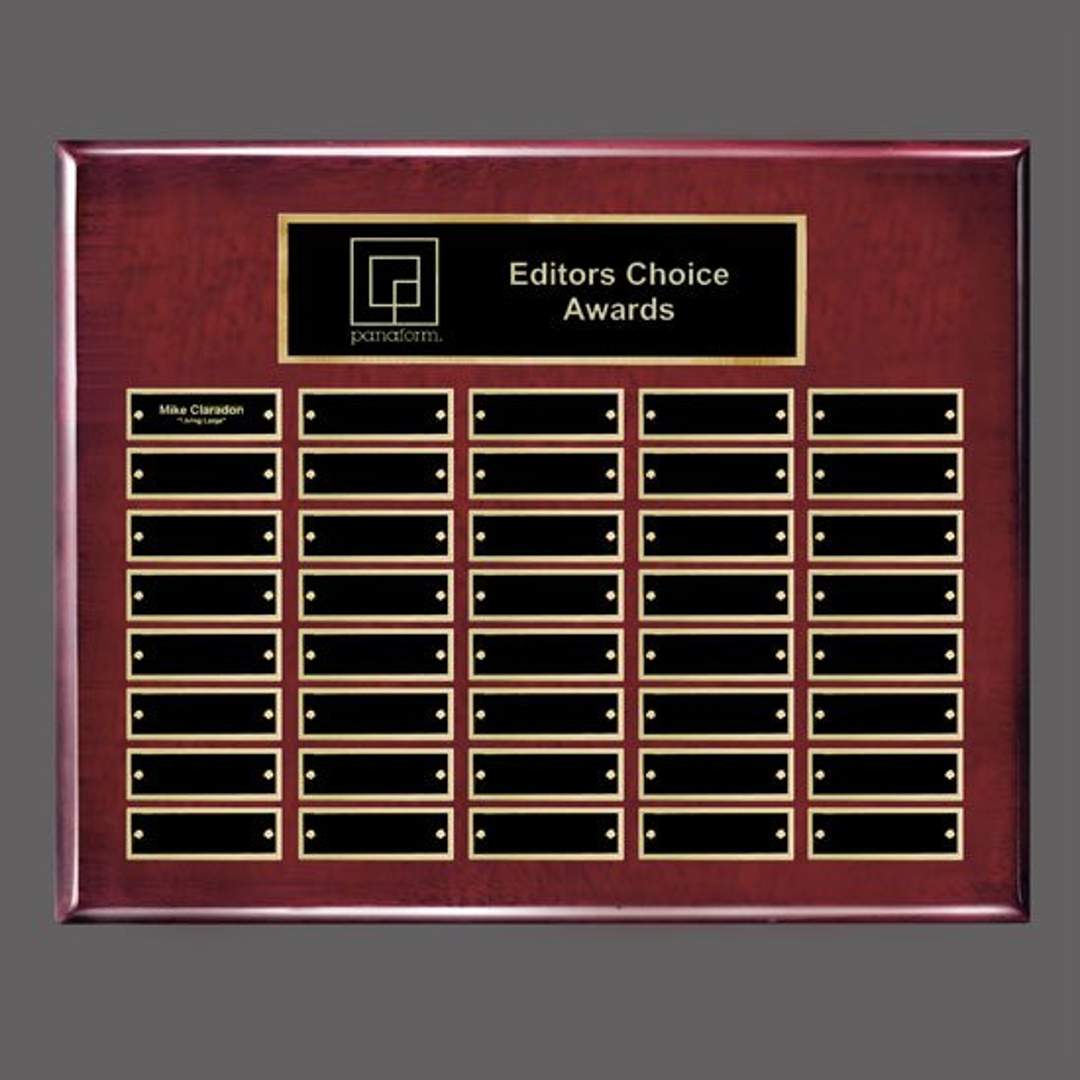 Oakleigh Horiz Pert/Plaque - Rosewood/Gold 5