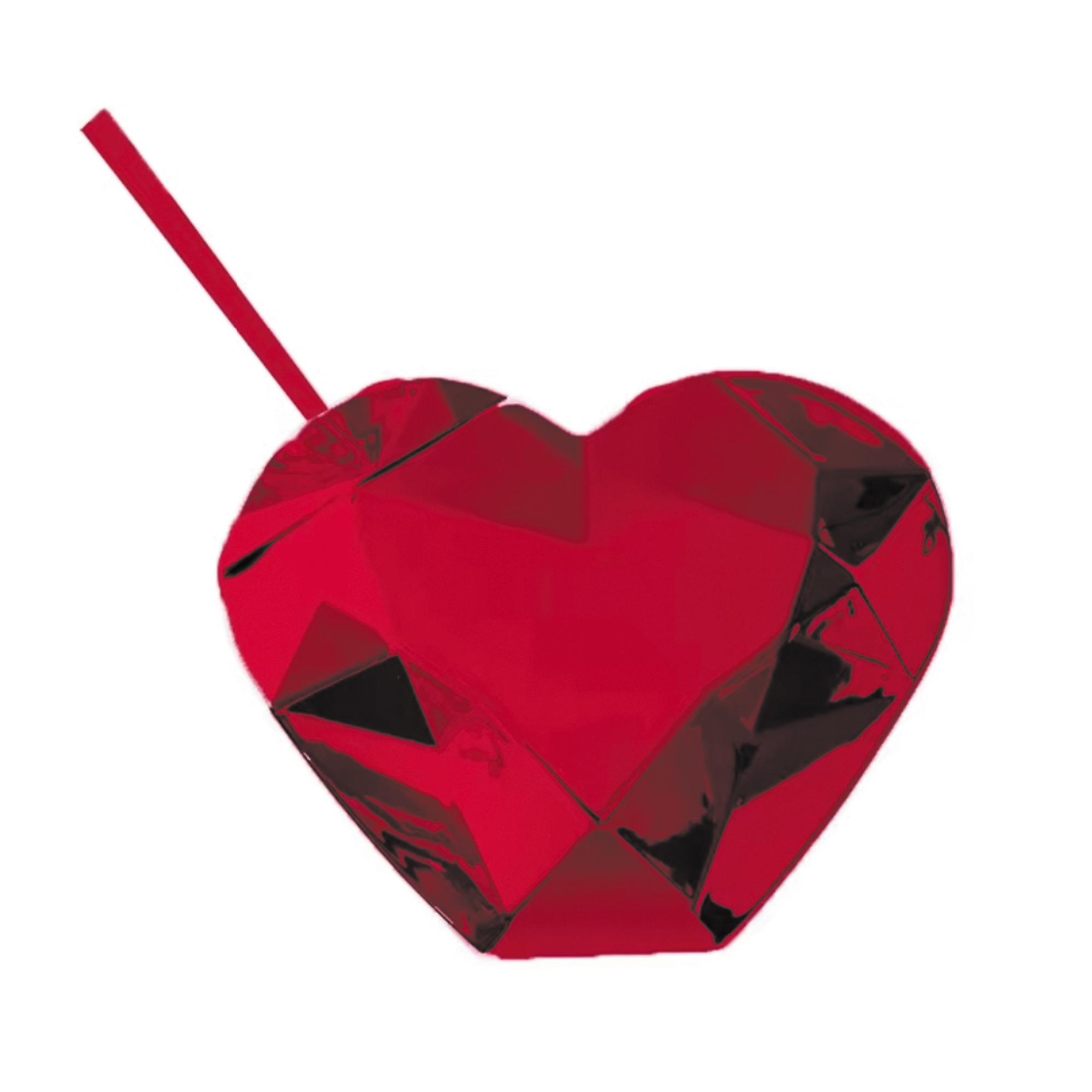 20Oz Plastic Cocktail Heart Shaped Tumbler DiscoBall Cup with Straw and Lid 8