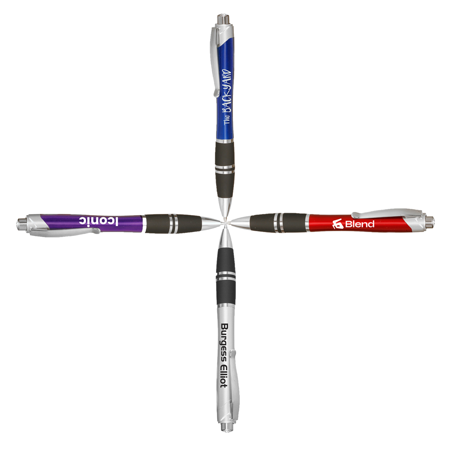 Plastic Pens with Silver Accents 7