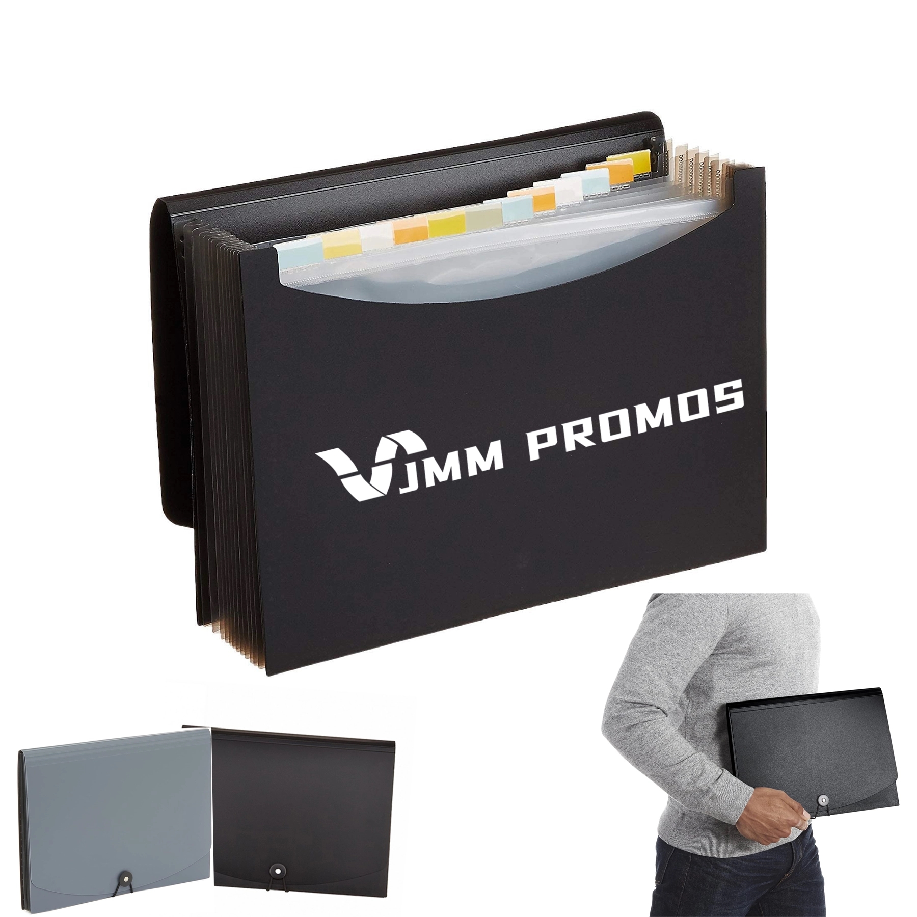 Expanding Organizer File Folder Letter Size Black 1