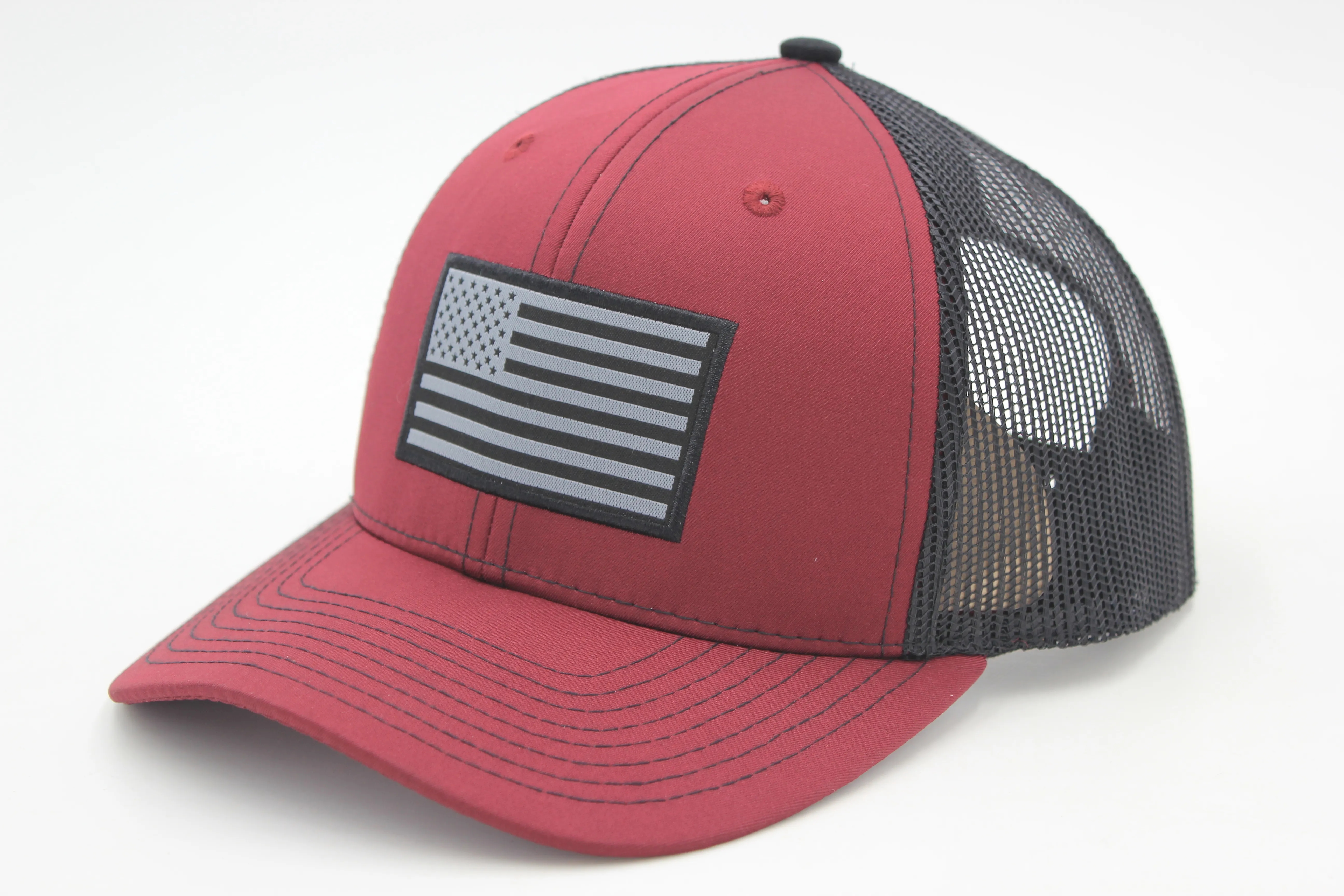 Trucker Cap 5 Panel Mesh Back SnapBack Woven Patch