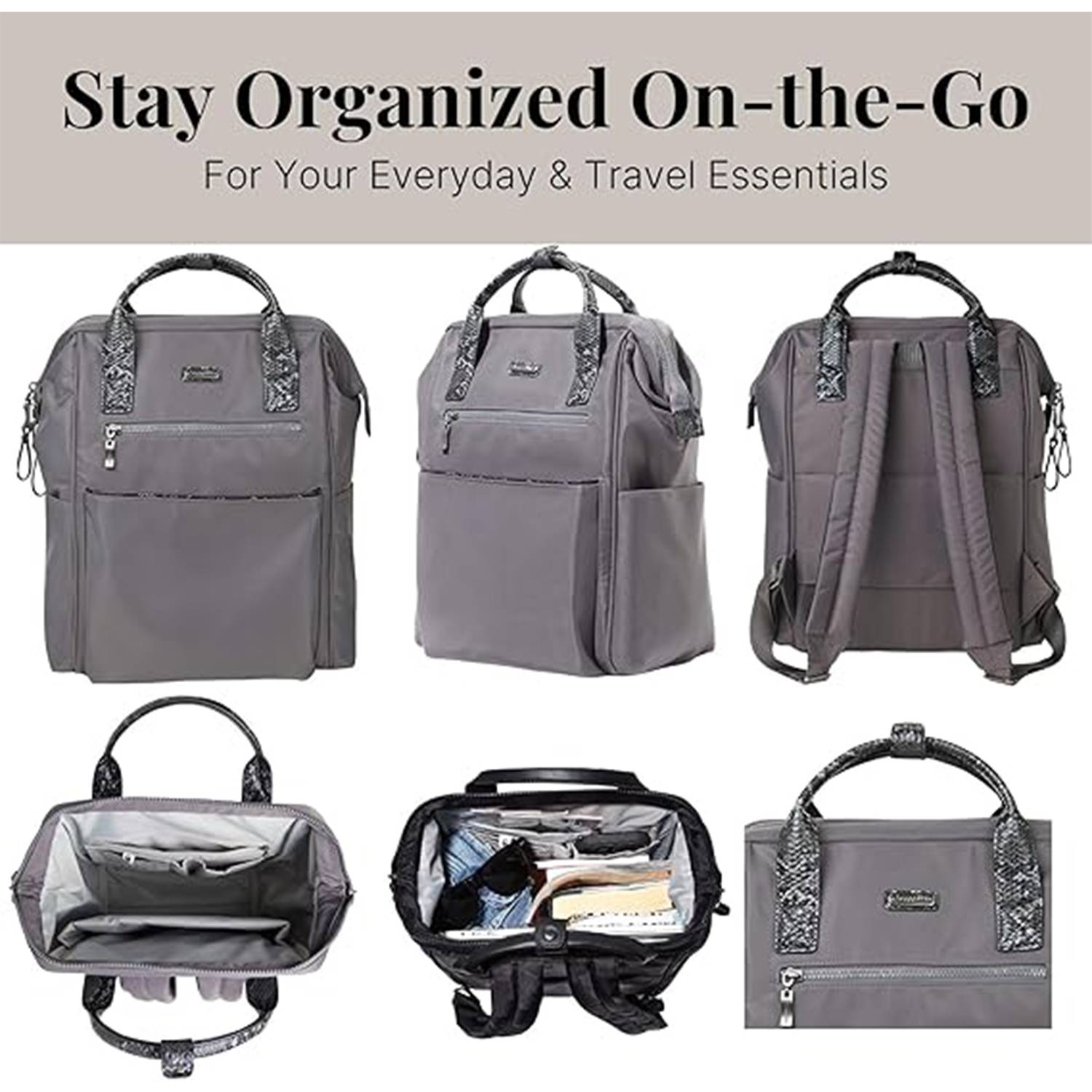 Large Capacity Polyester RFID Laptop Backpack w/ Handle 13