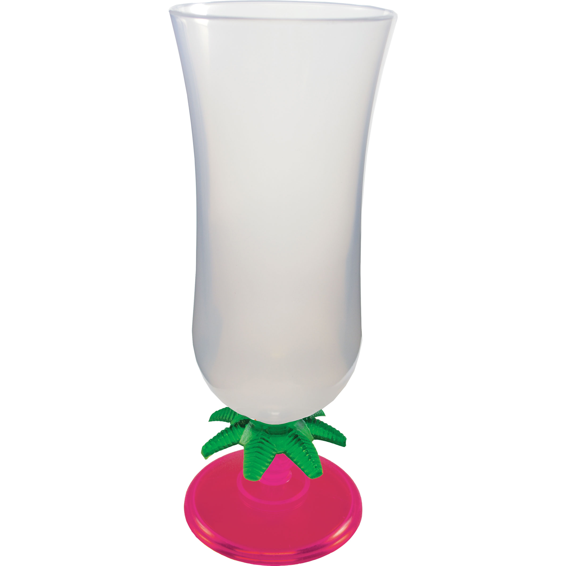 15oz Palm Tree Stem Plastic Hurricane Glass 26