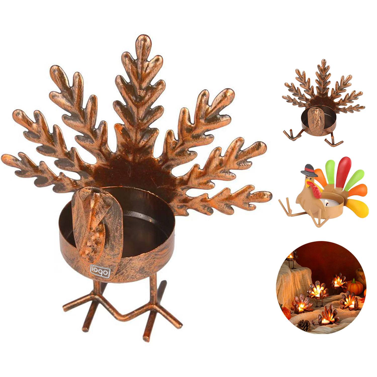 Turkey Metal Tea Light Candle Holder 5