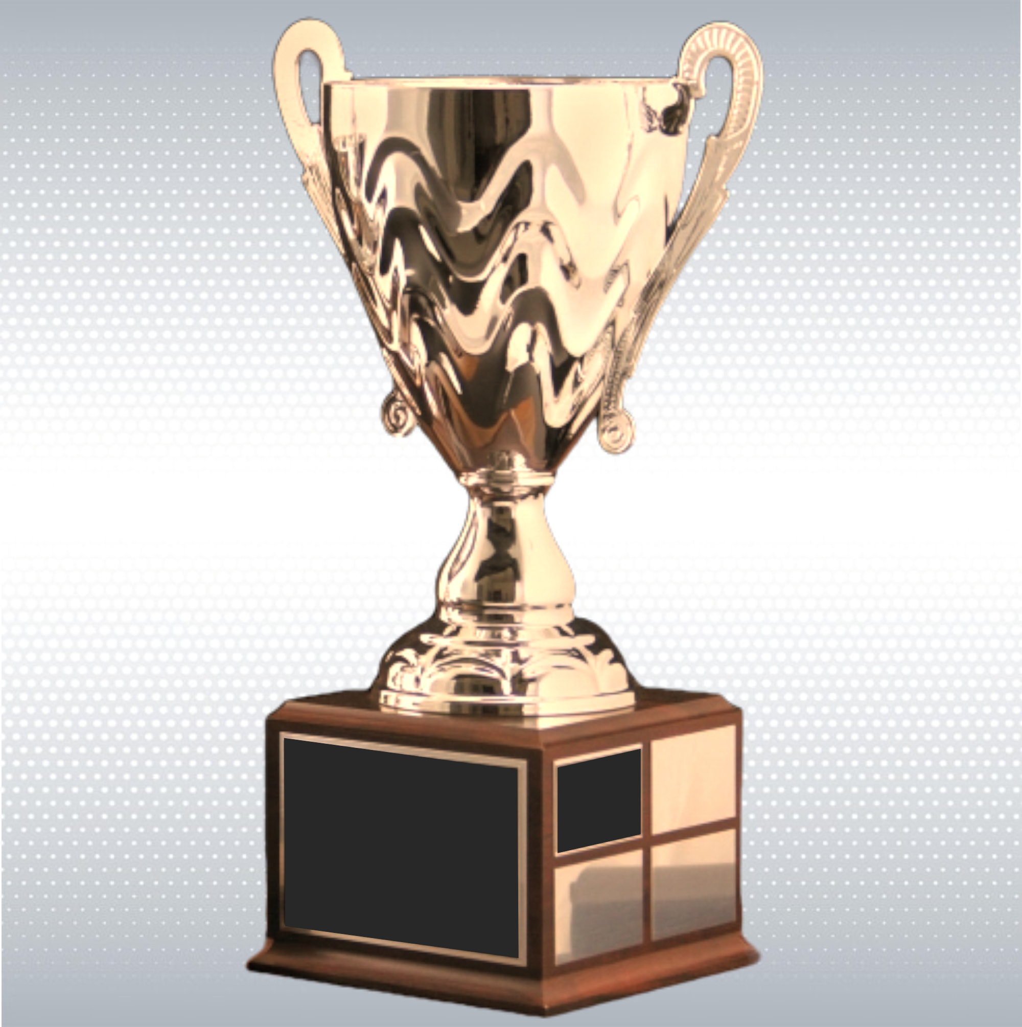 Wave Perpetual Gold Cup Trophy Award w/Perpetual Base 7