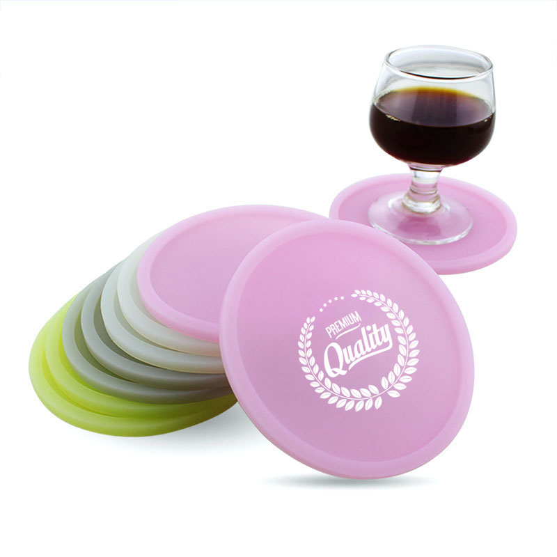 4 Inches Round Silicone Luminous Coasters 2