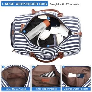 Canvas Weekender Bag With Toiletry 5