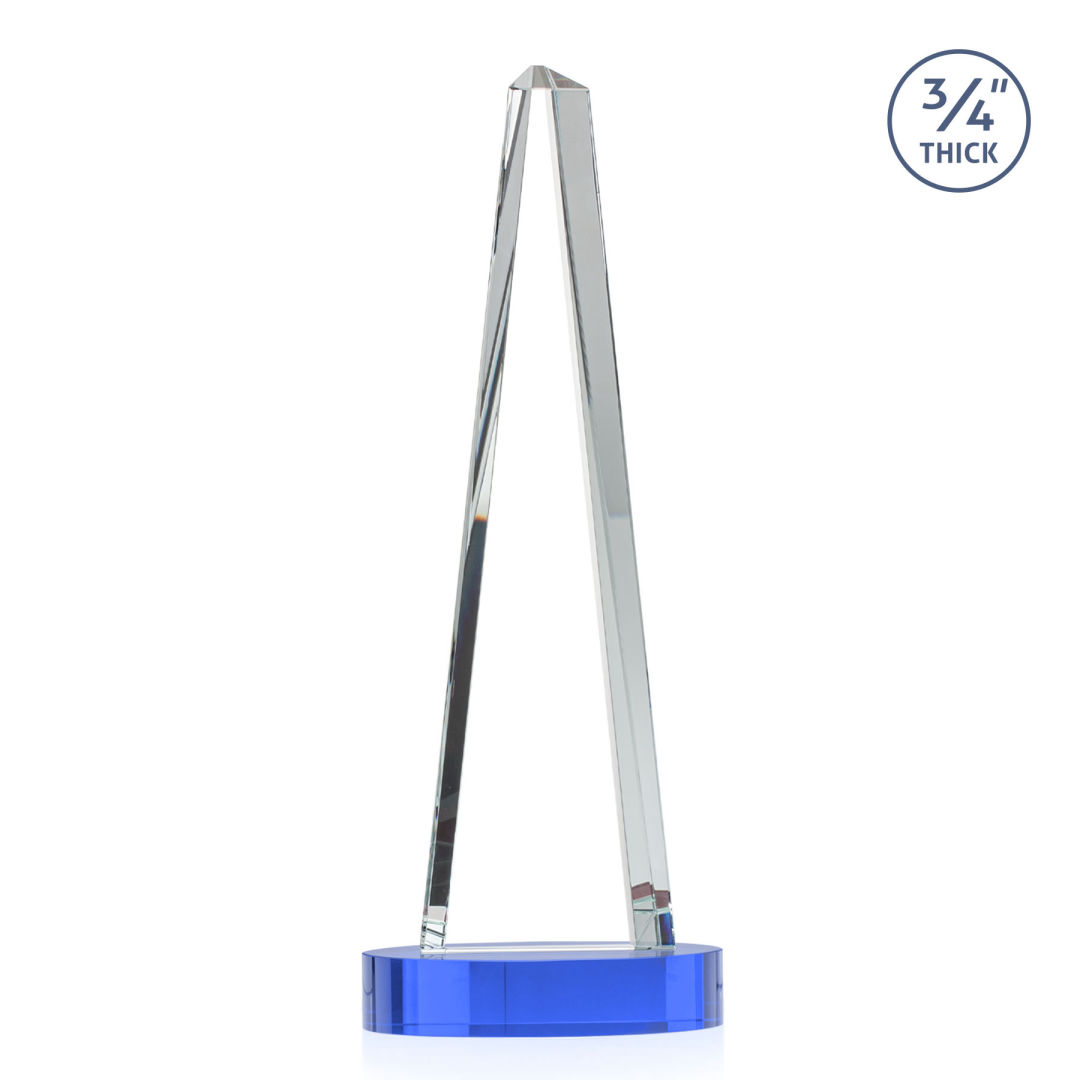 Majestic Tower VividPrint™ Award on Alberton Base - Sky Blue 2