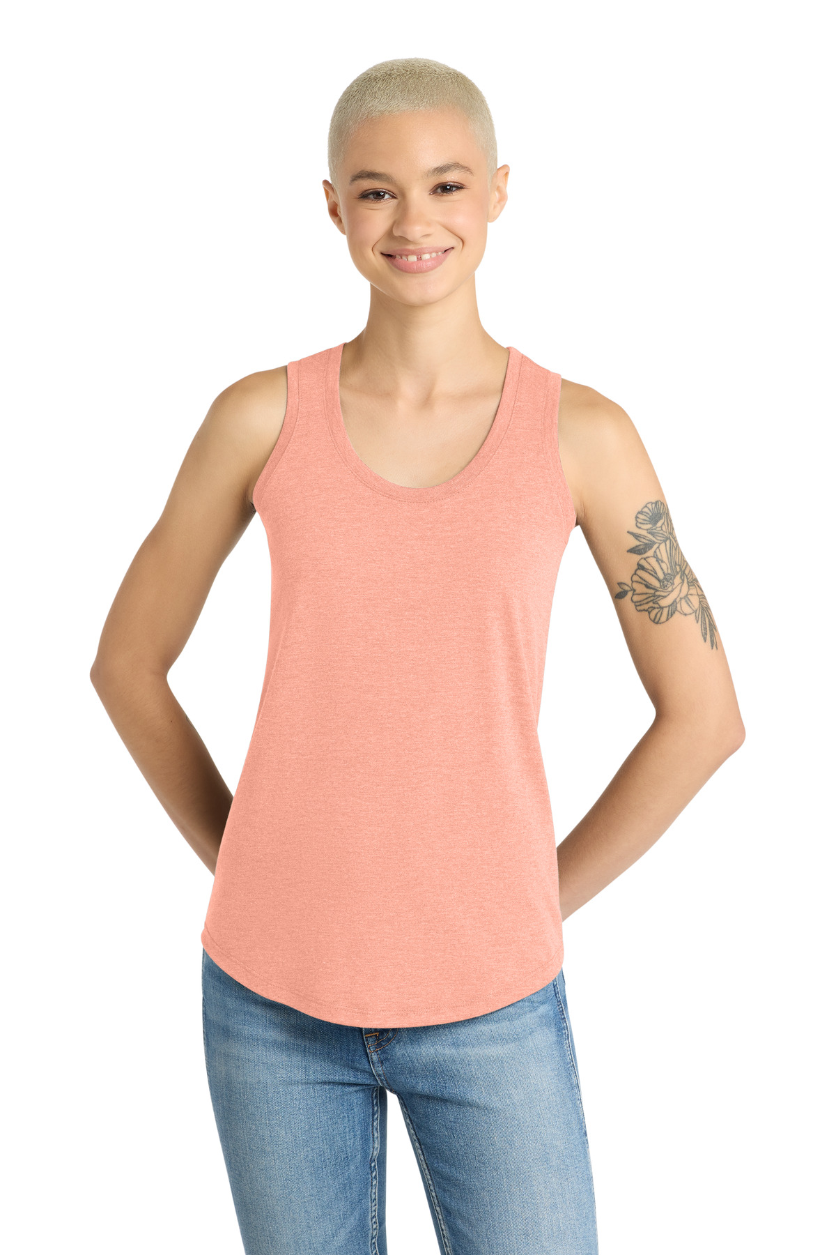 District Women's Perfect Tri Racerback Tank. DM138L 114