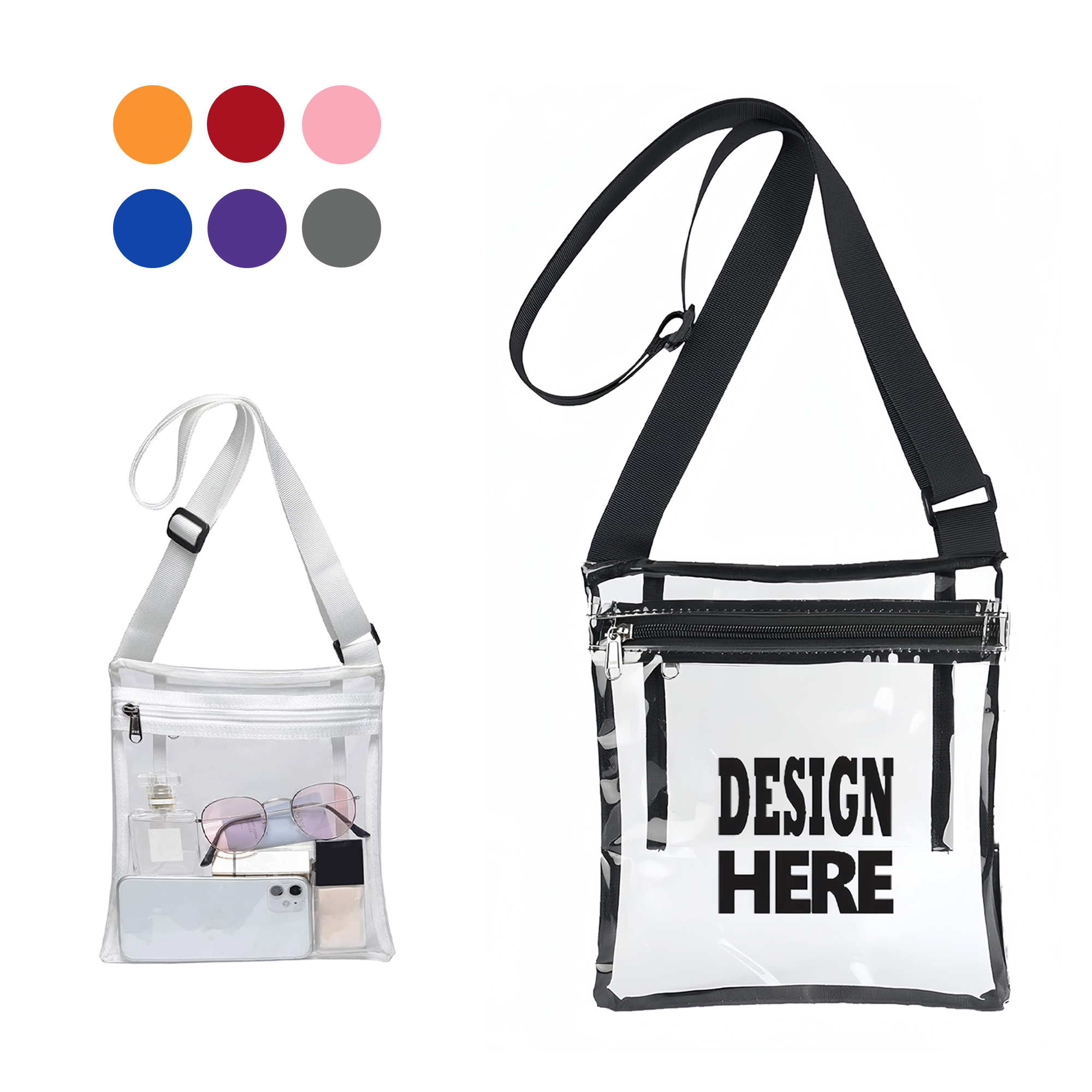 Durable PVC Waterproof Crossbody Bag 2