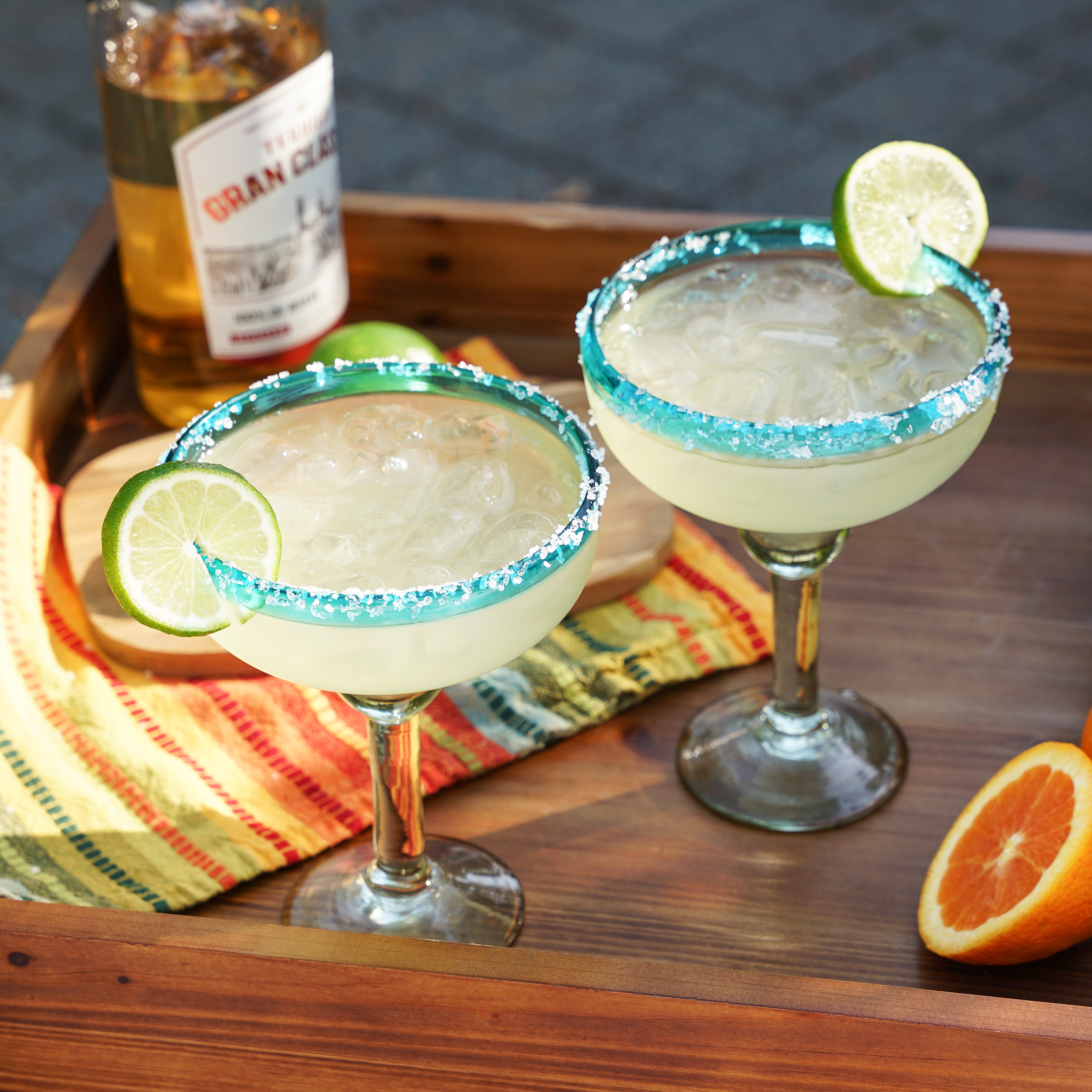 Twine Living® Primavera Recycled Margarita Glass, set of 2 7