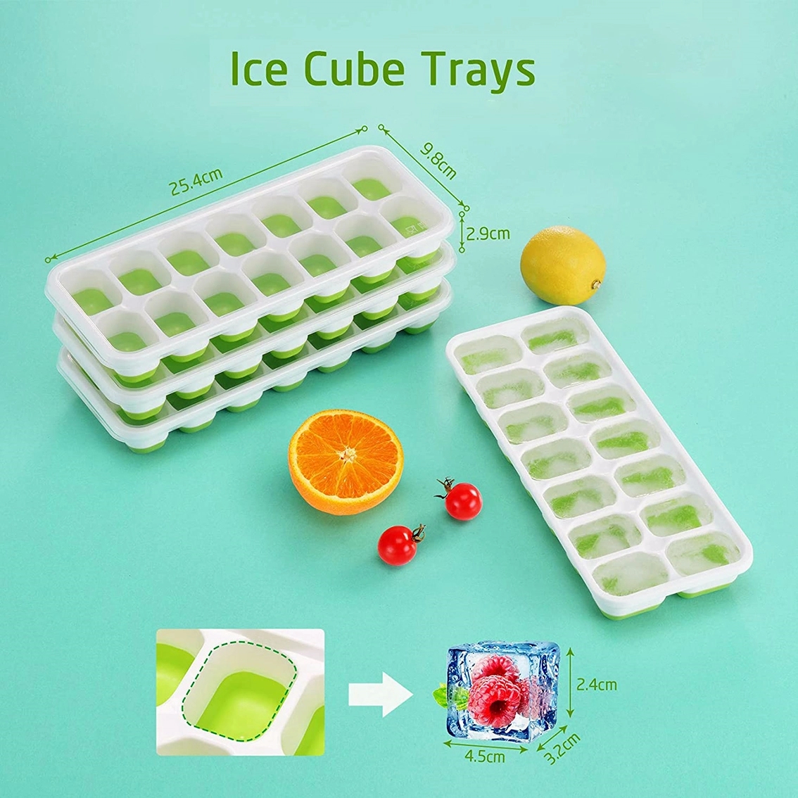 Silicone Ice Cube Trays with Lid 4