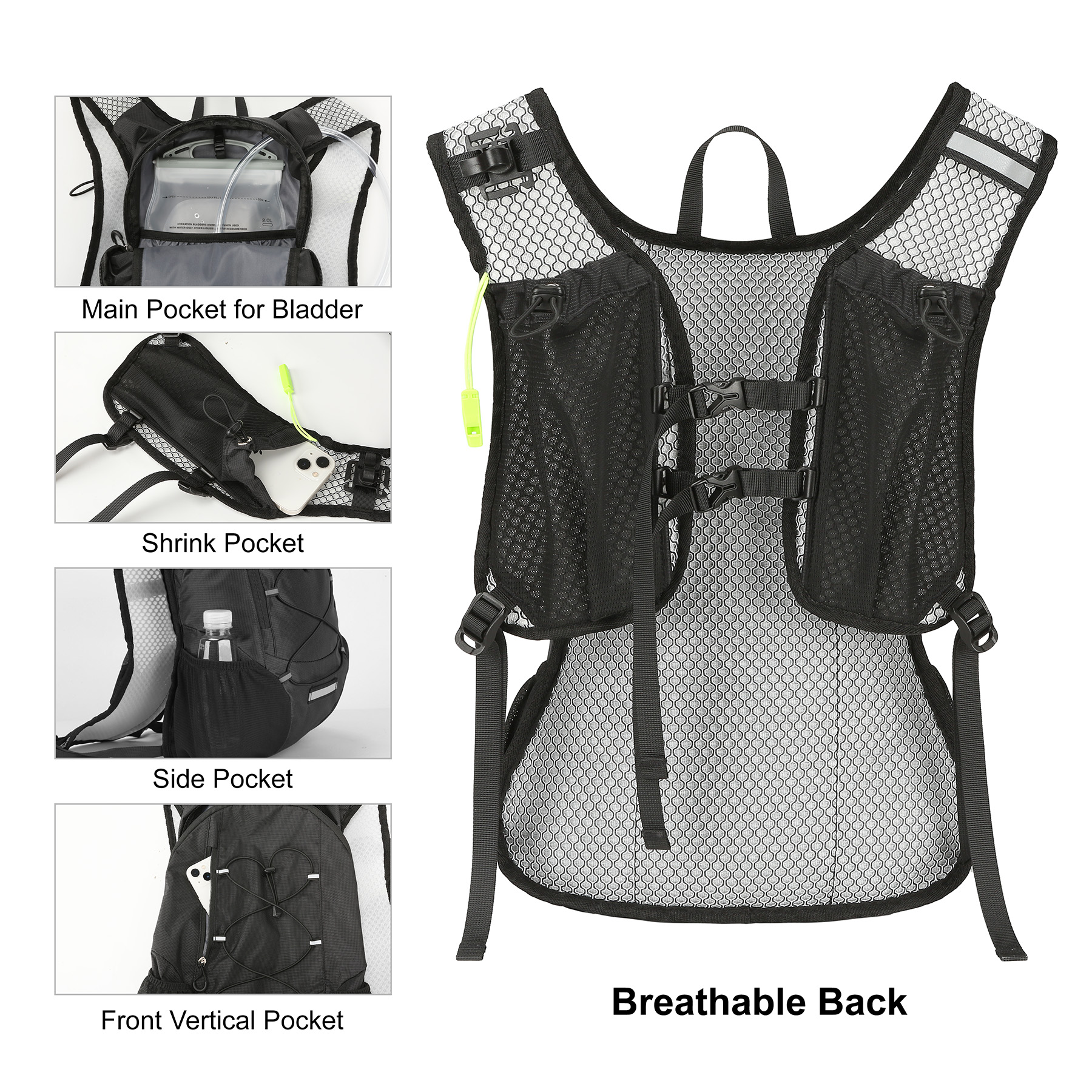 12L Lightweight Hydration Backpack For Outdoors 2