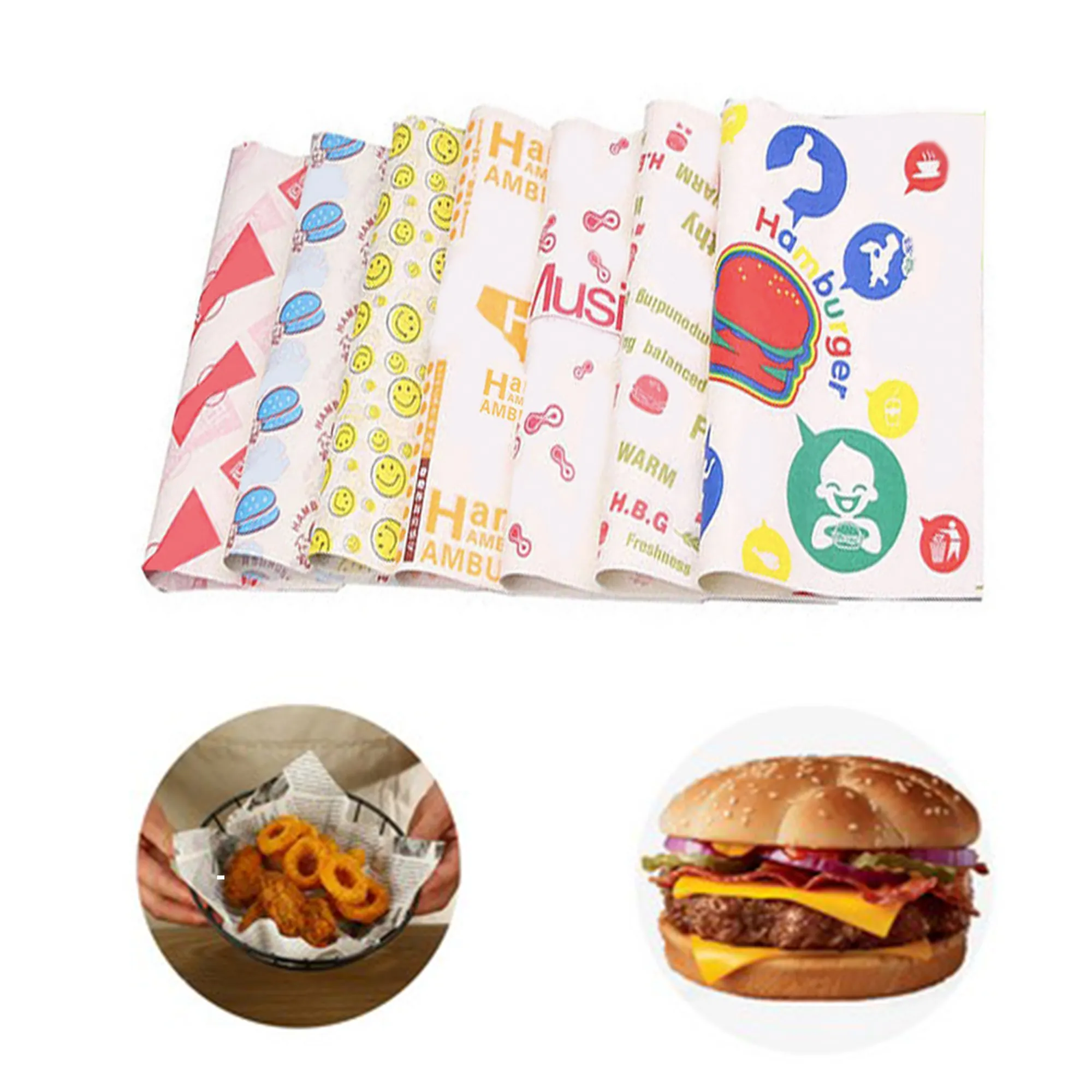 Custom Grease Resistant Food Wrappping Wax Paper 2