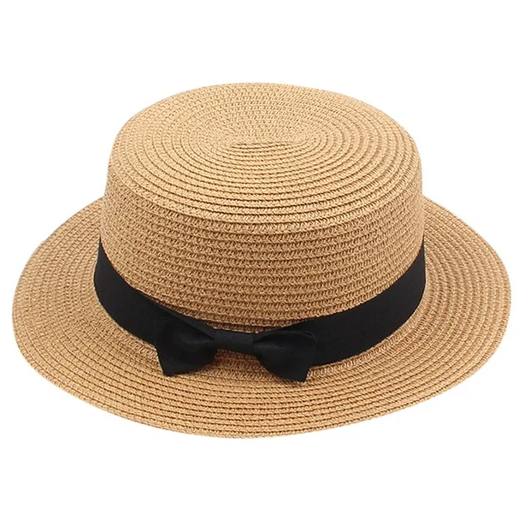Summer Bow Tie Straw Visor Sun Hat 13