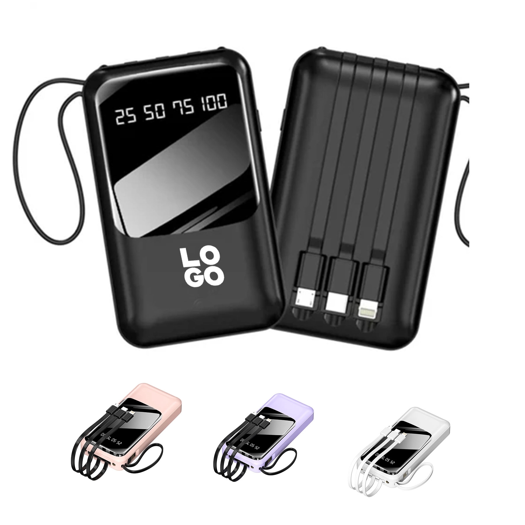 20000mAh Powerbank With Built In Cables 1