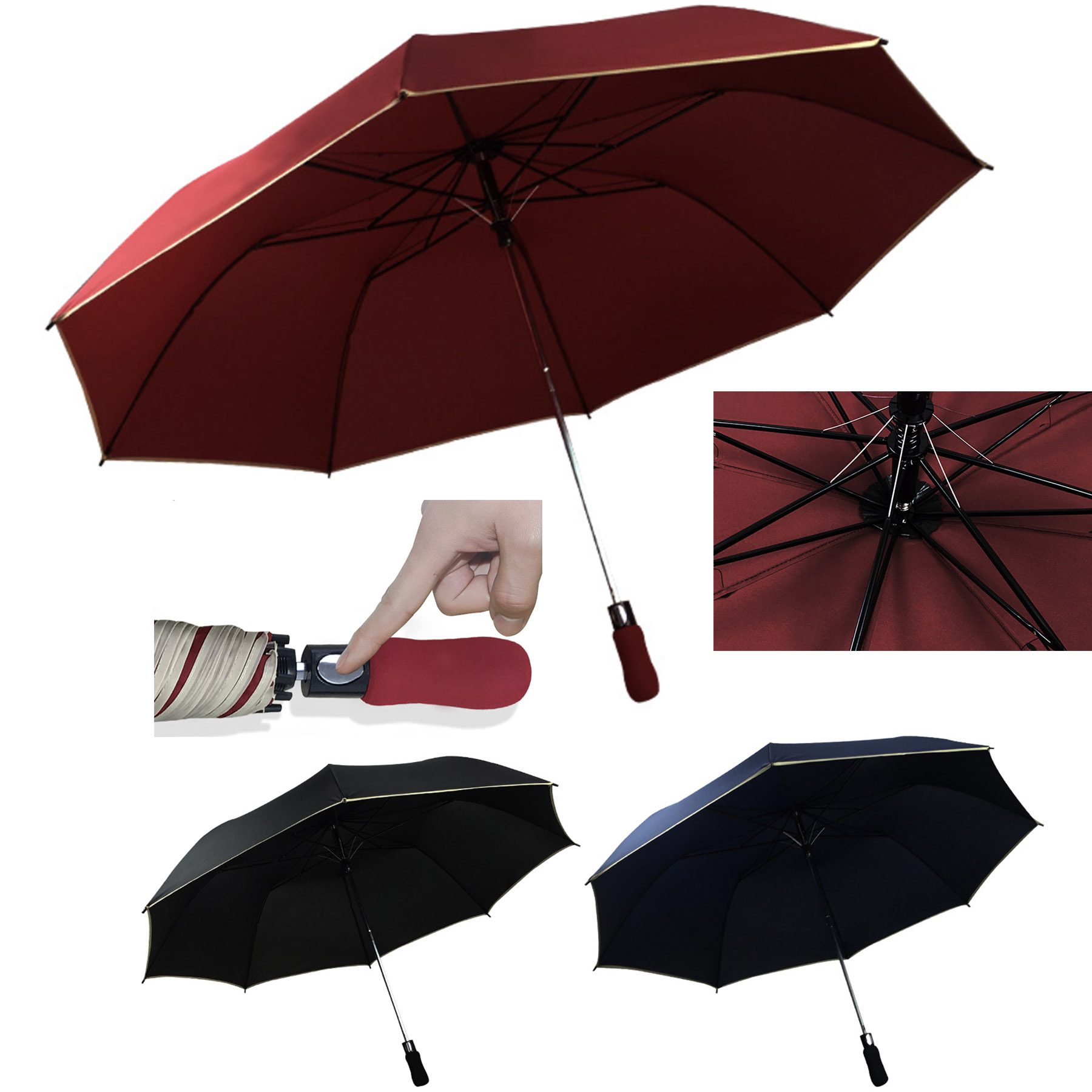 Auto Open GolfWindproofCompact Umbrella 1