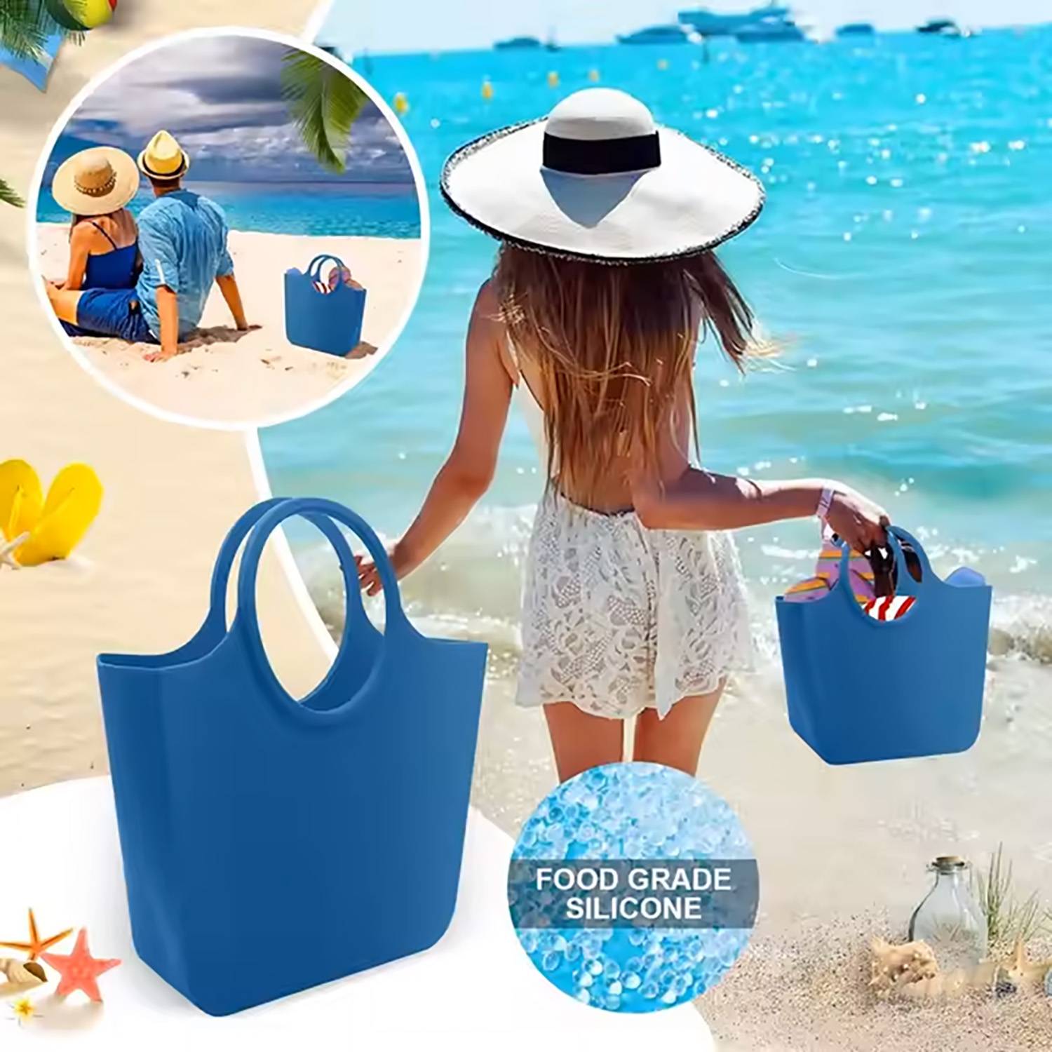 Kitchen Storage Containers Silicone Rubber Tote Bag 7