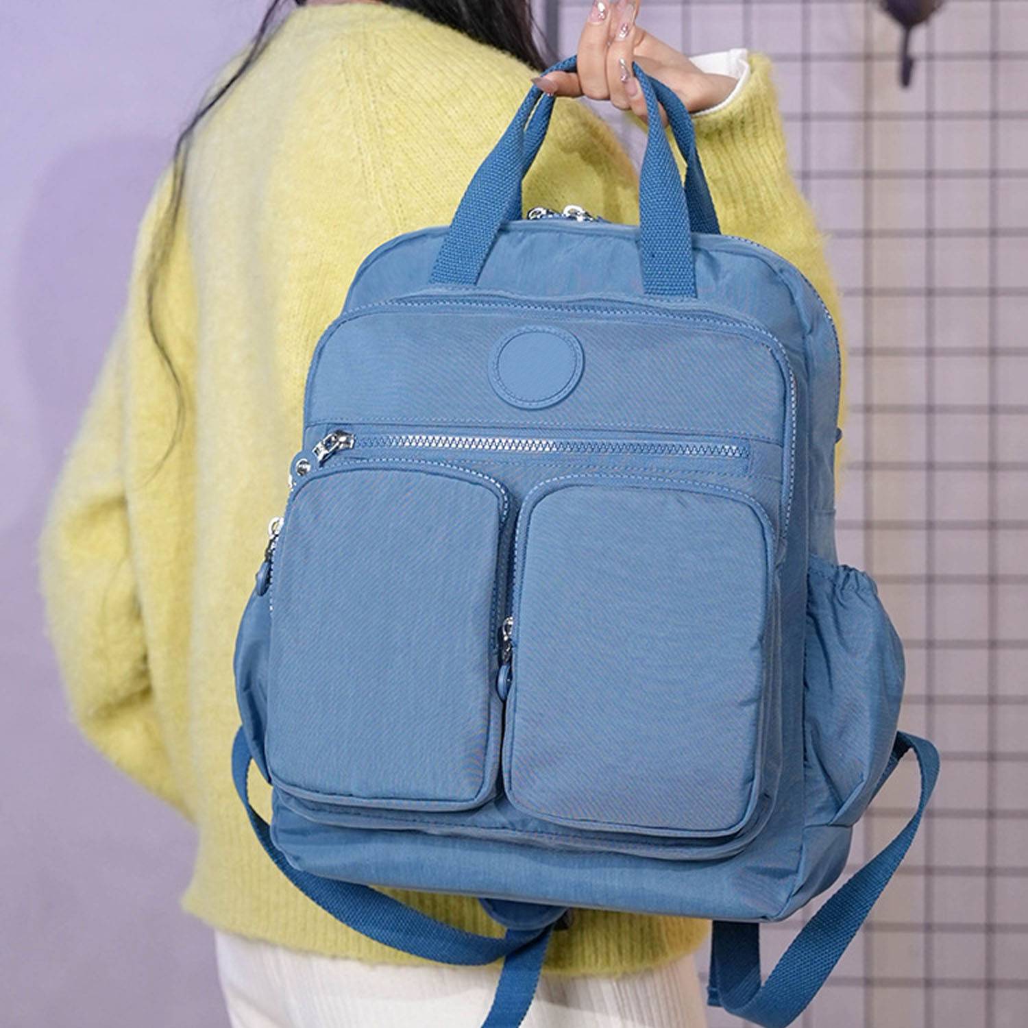 Large Capacity Multi Pocket Oxford Backpack 12
