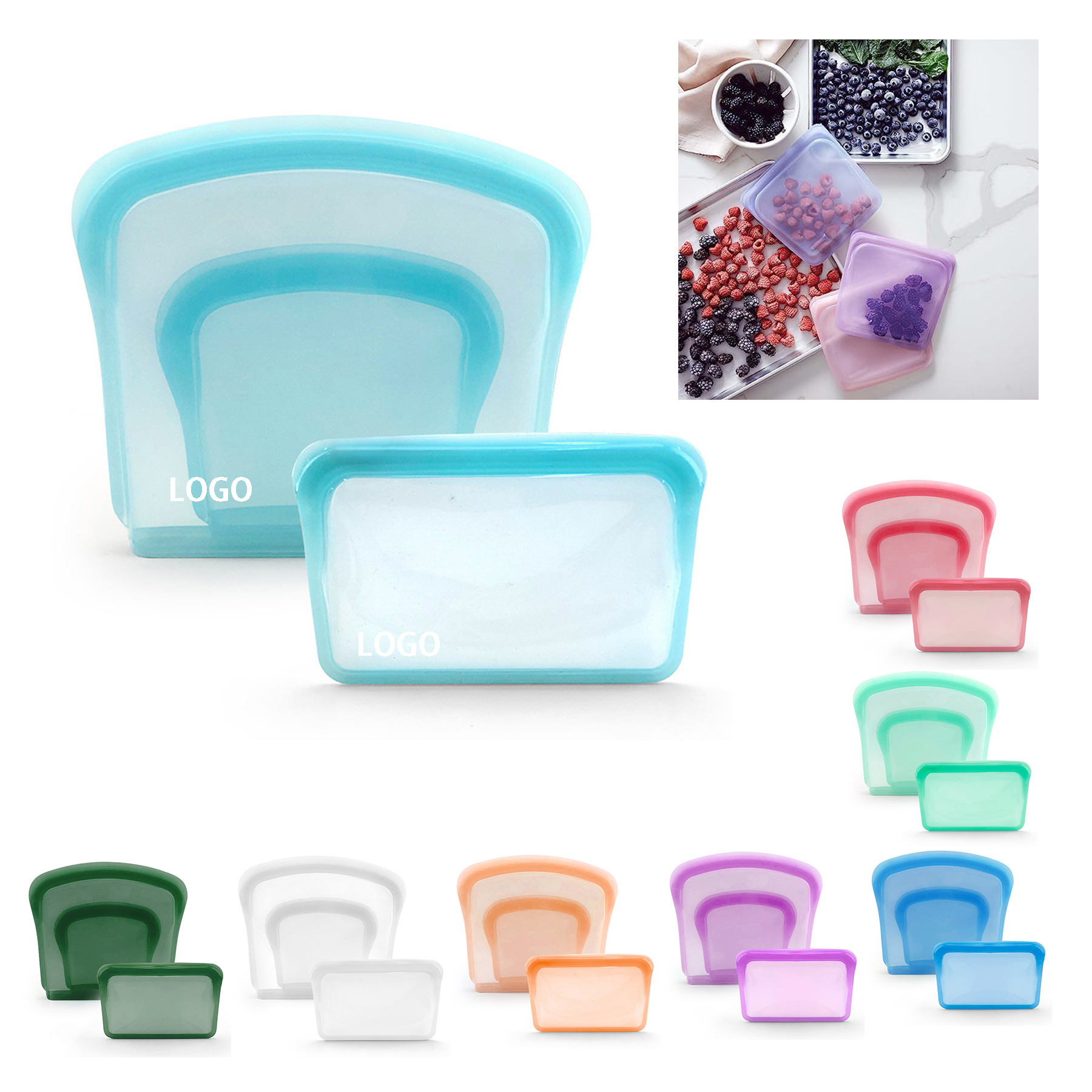  Silicone Reusable Food Storage Sandwich Bag 5
