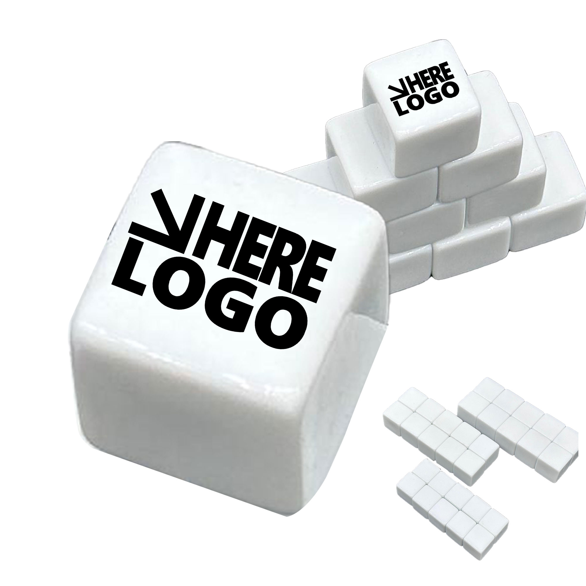 0.8" Acrylic Dice White Custom MOQ 100 2