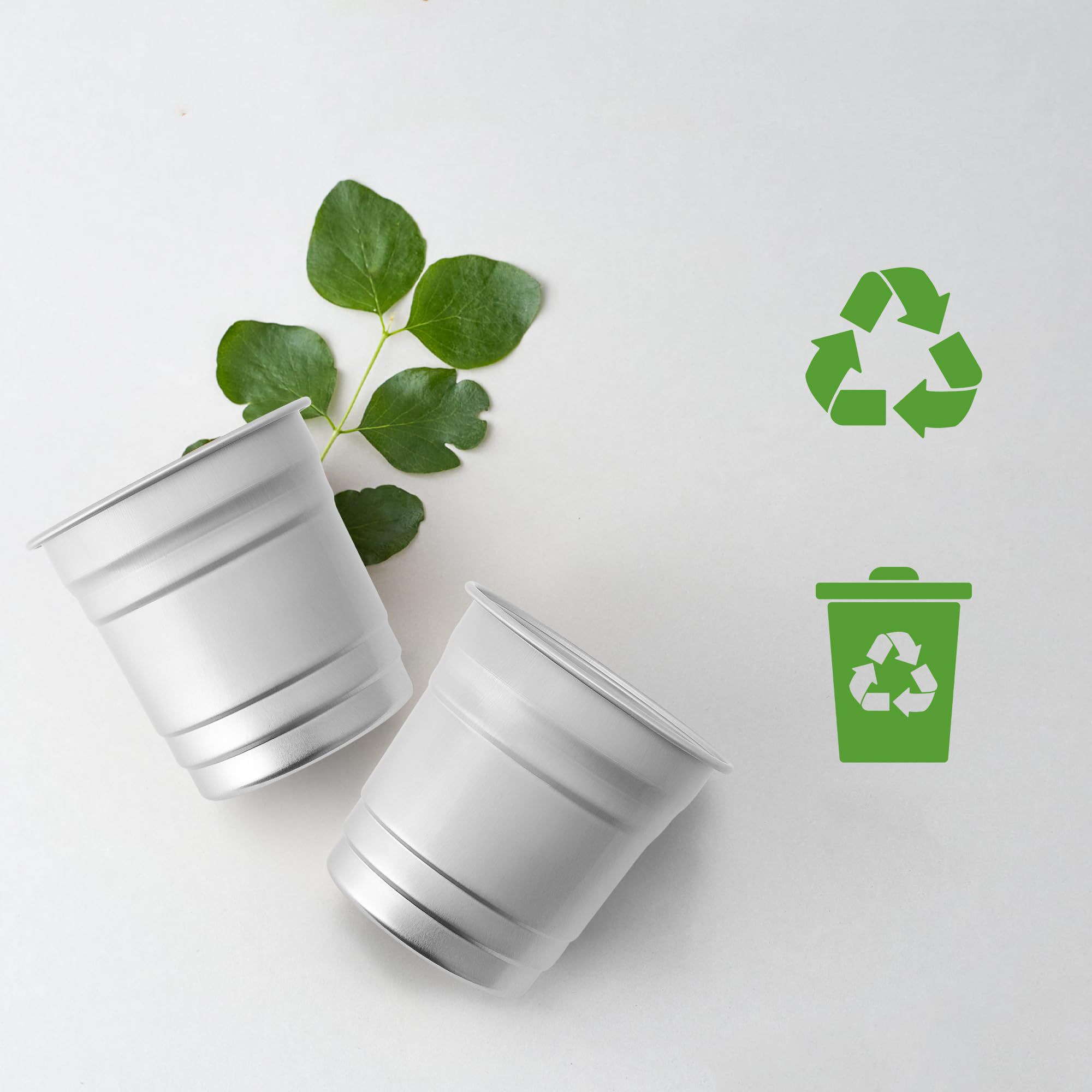 Recyclable Aluminum Party Cup with Easy-Drink Lip 3