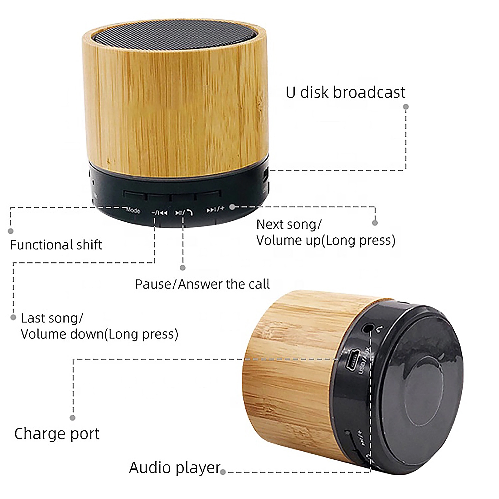 Bamboo Bluetooth Speaker 7
