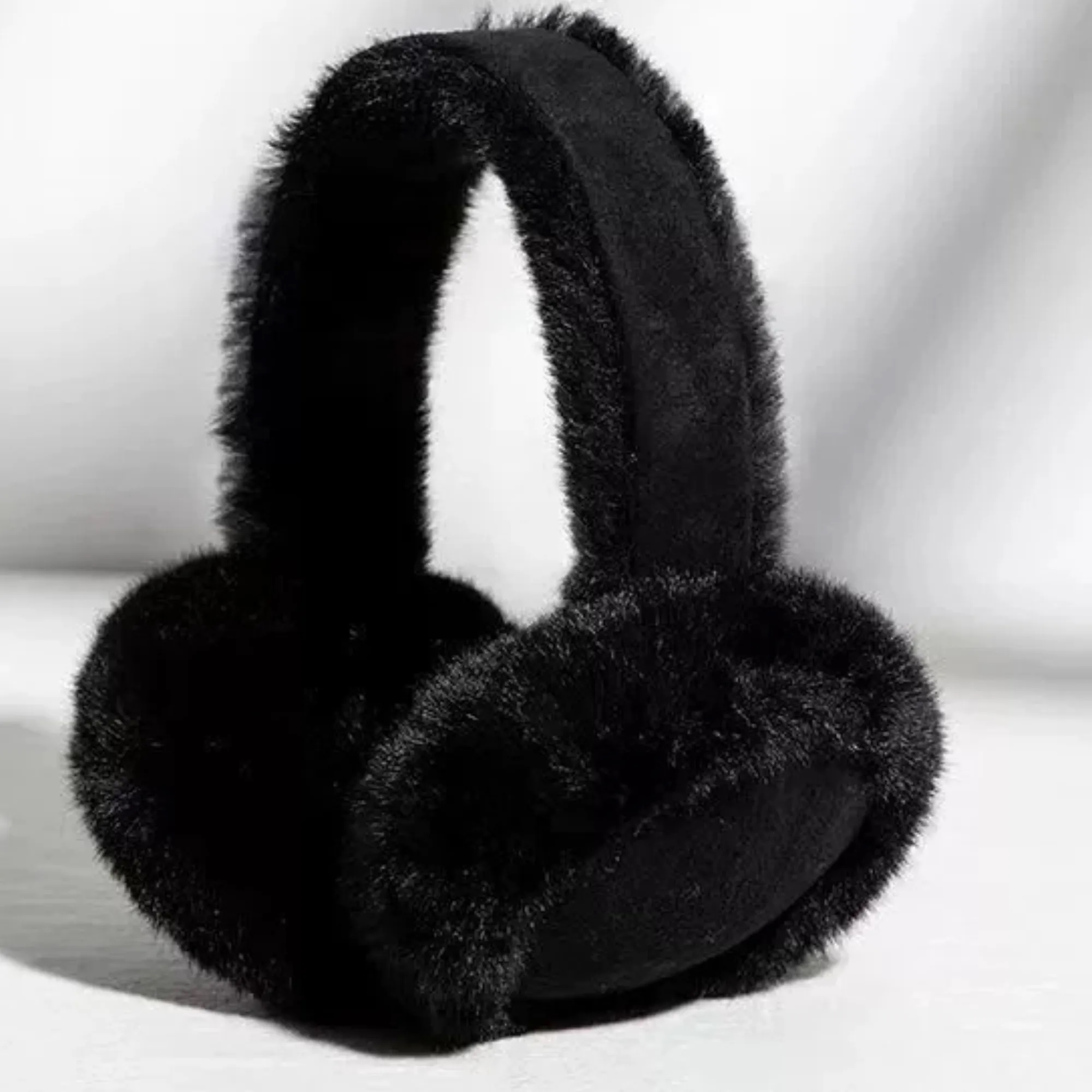Womens Winter Plush Earmuffs Ear Warmers Foldable 3
