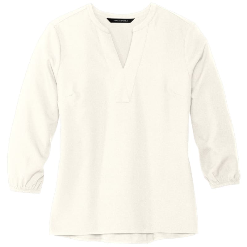 MERCER+METTLE Women's Stretch Crepe 3/4-Sleeve Blouse 21