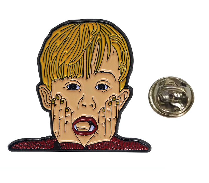 Boy Face Shaped Badge Lapel Pin 3