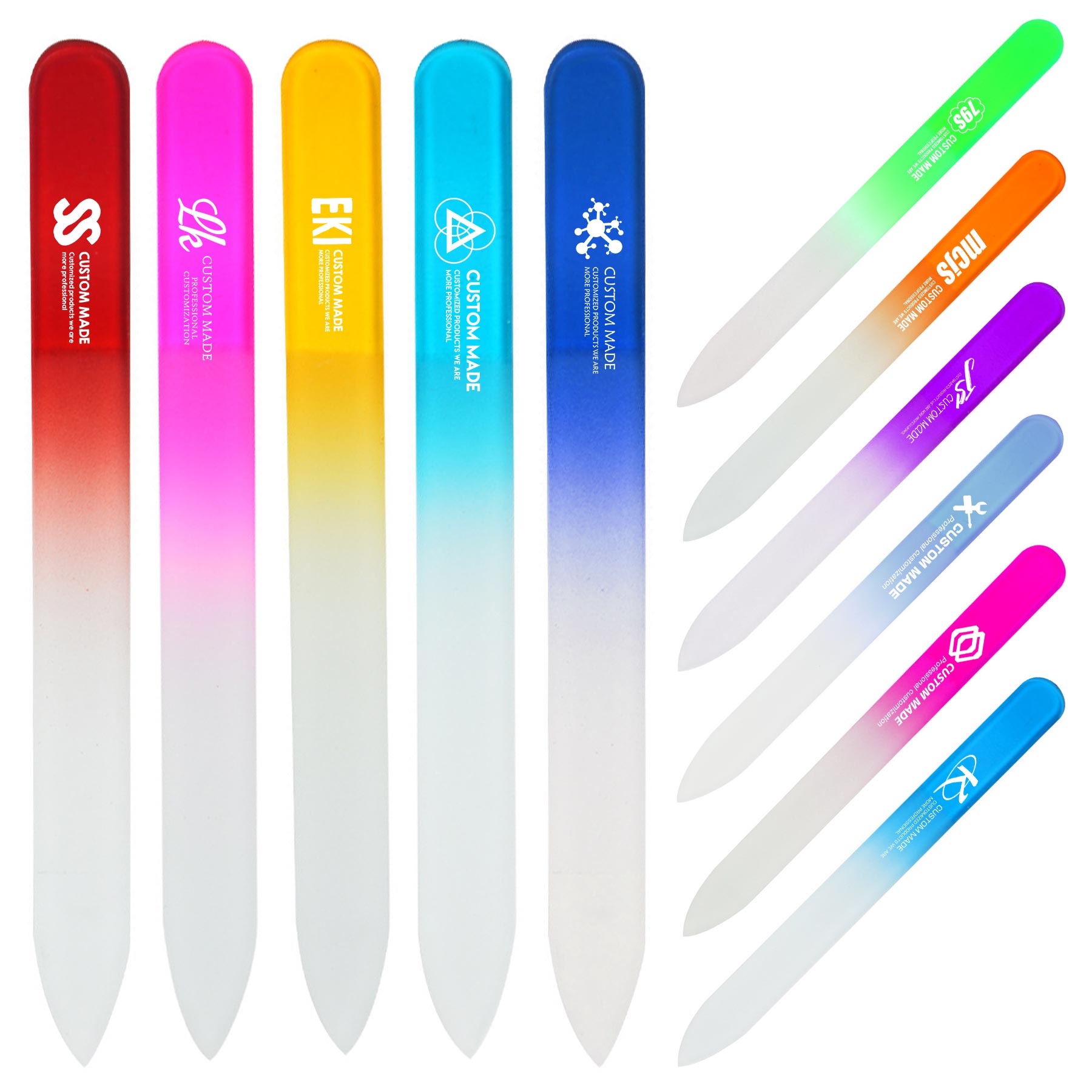 Double-SidedEtched Surface Glass Nail File (5 1/2") 1
