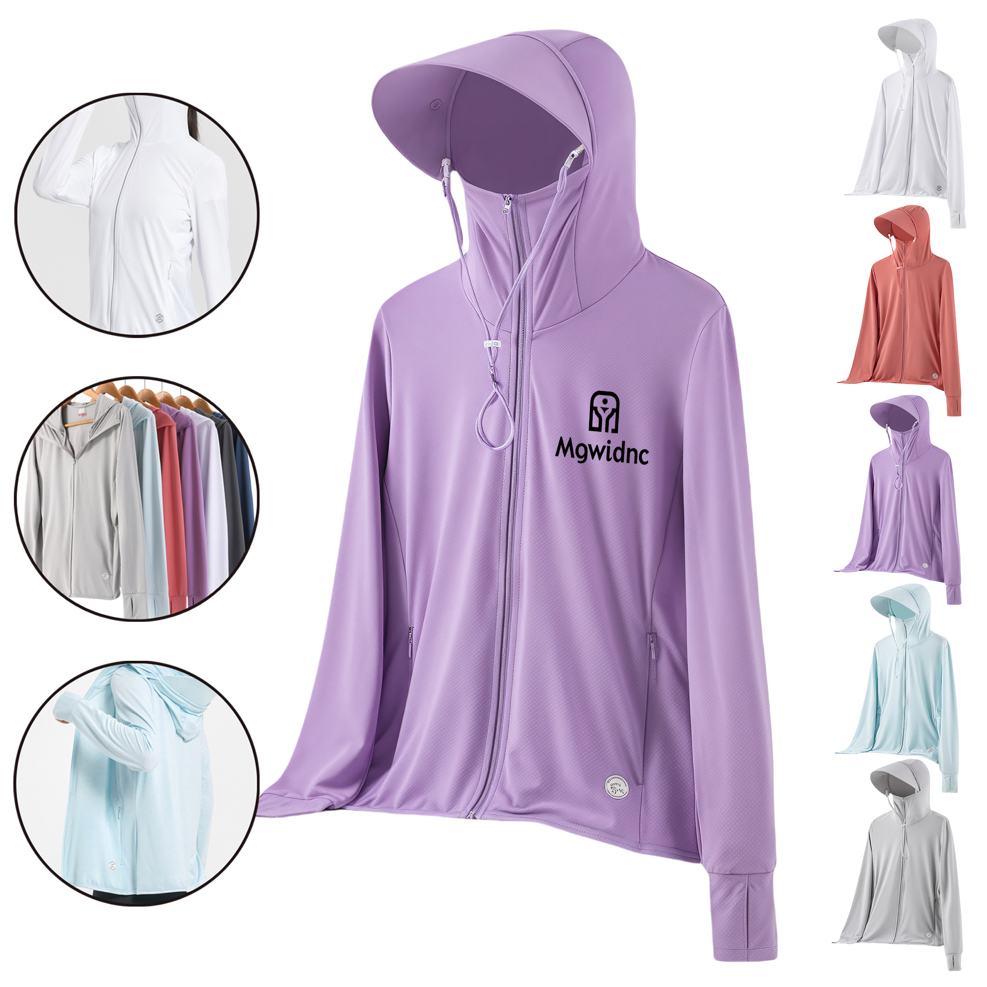 Cooling Sun Protection Hoodie with Detachable Wide Brim 3