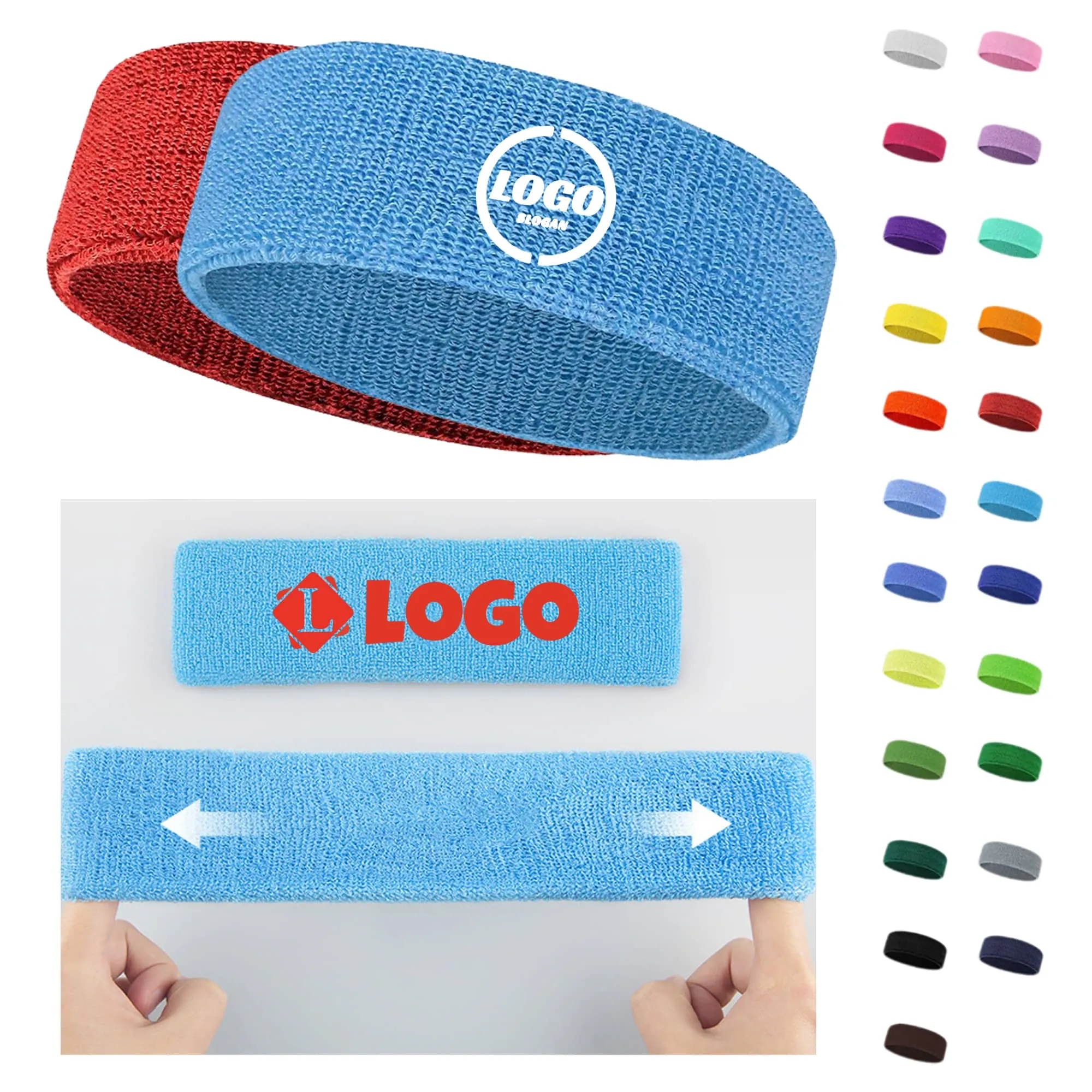 Versatile Polyester Sports Fashion Stretchy Hairband