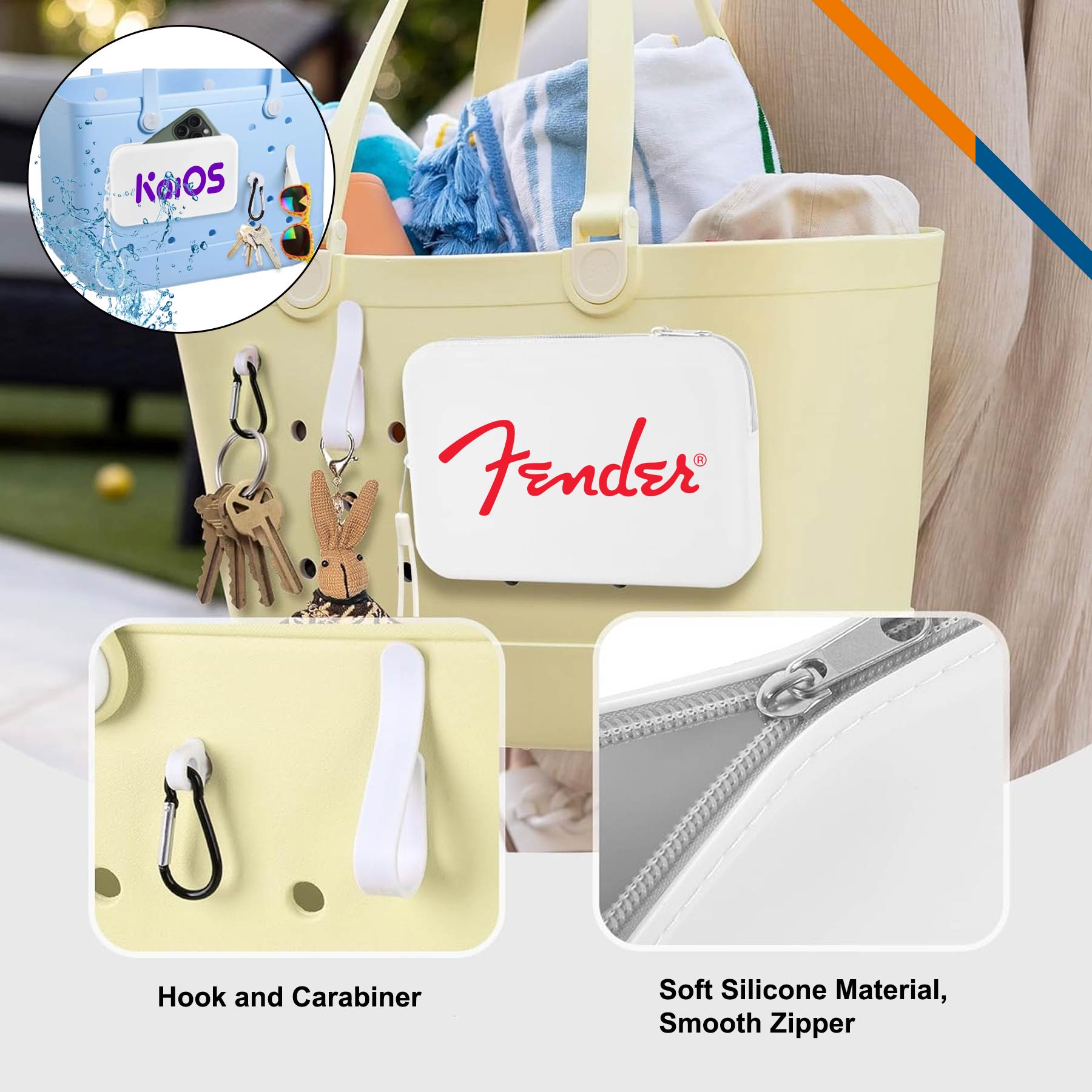 Leda Holey Beach Tote Accessories Set 5
