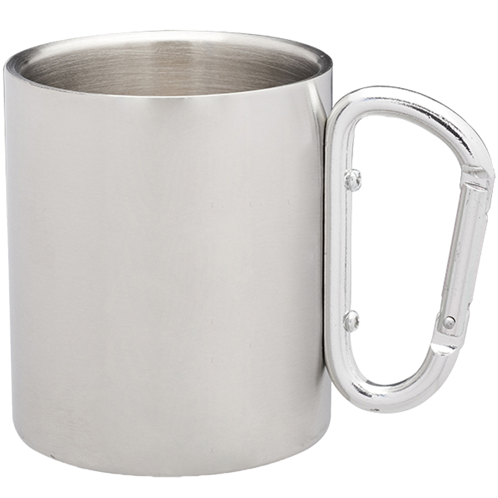 10 oz. Carabiner Handle Stainless Steel Mugs