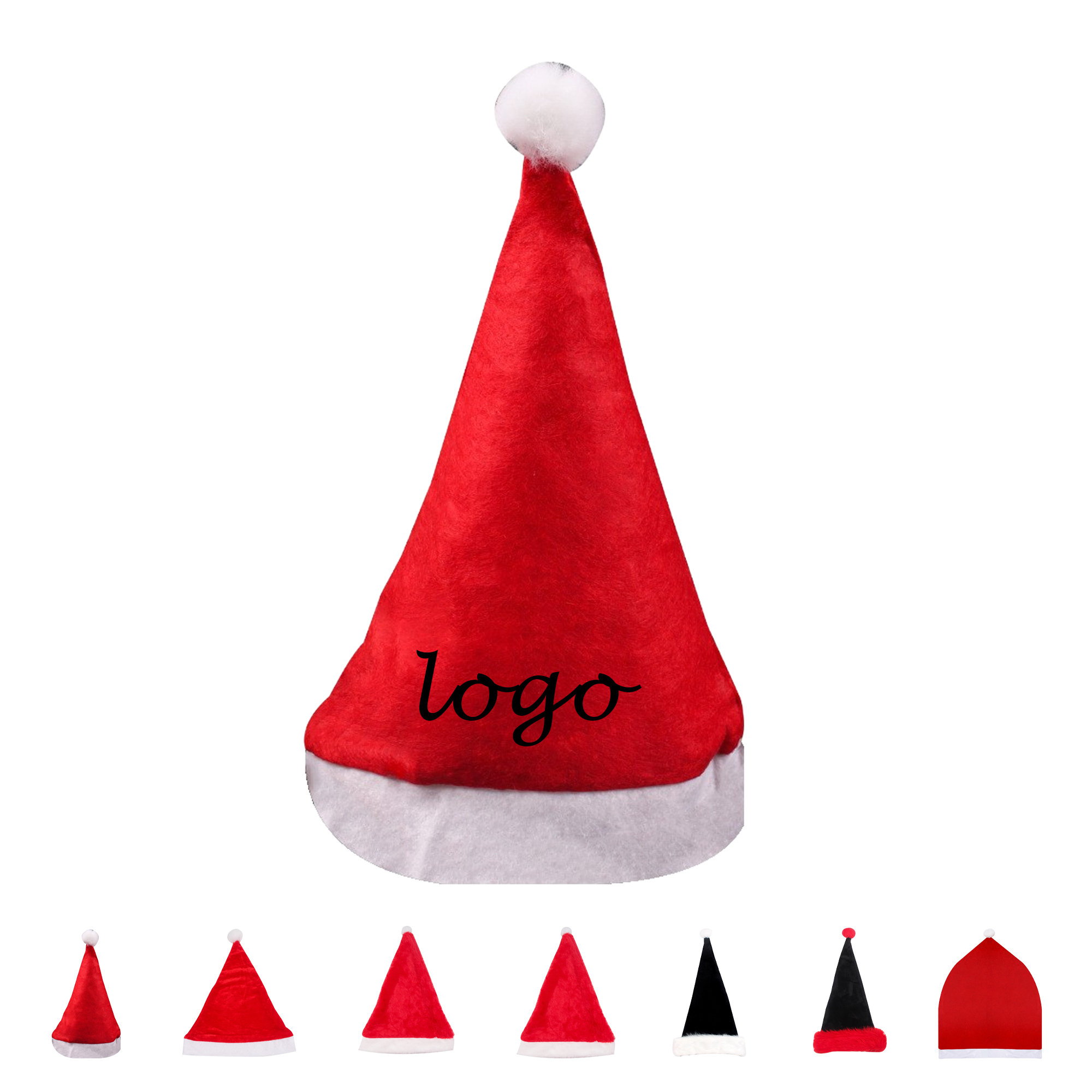 Non-woven fabric or Plush Christmas Hats 1